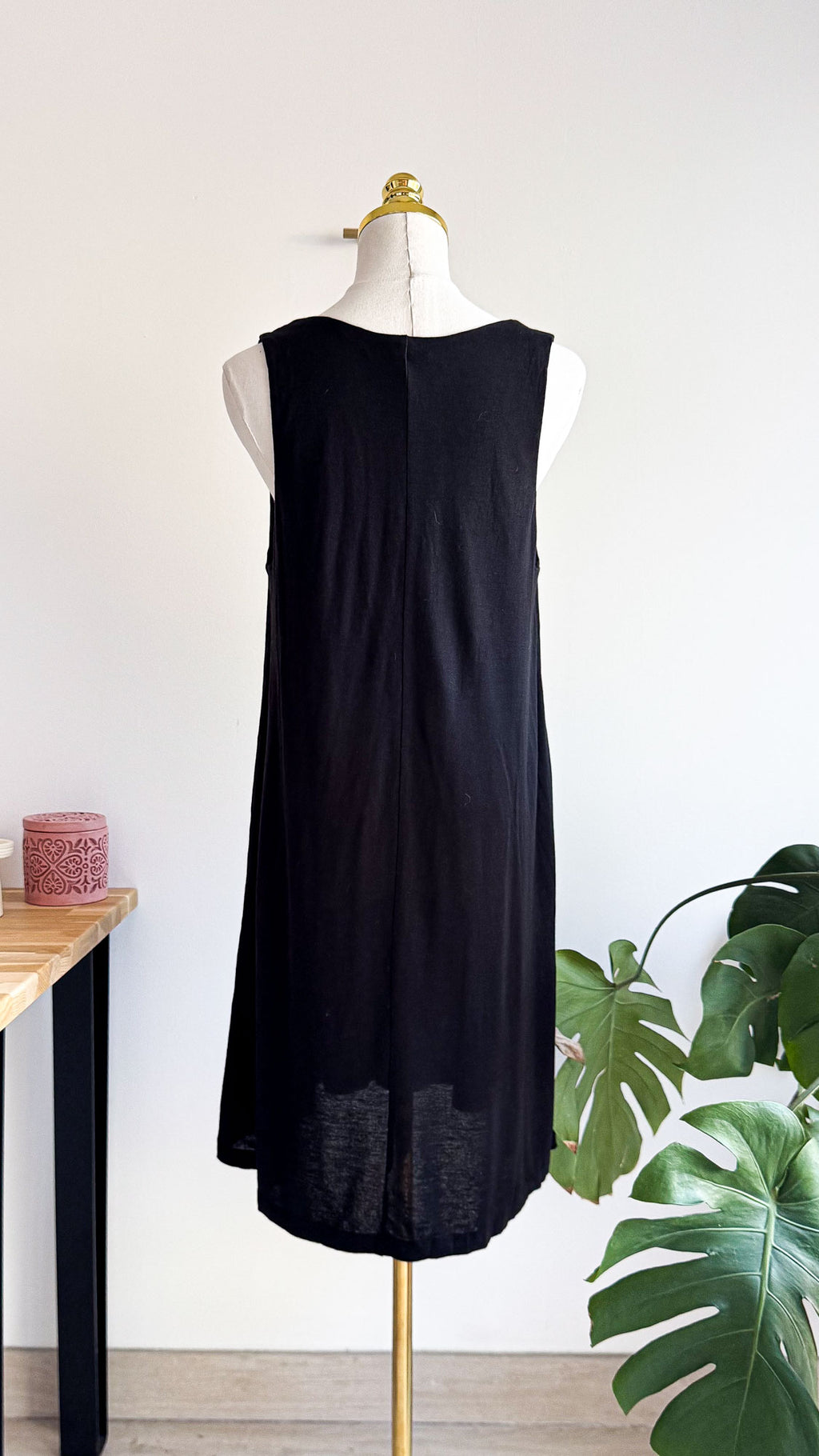 Robe trapèze basique noire M - H&M Basic