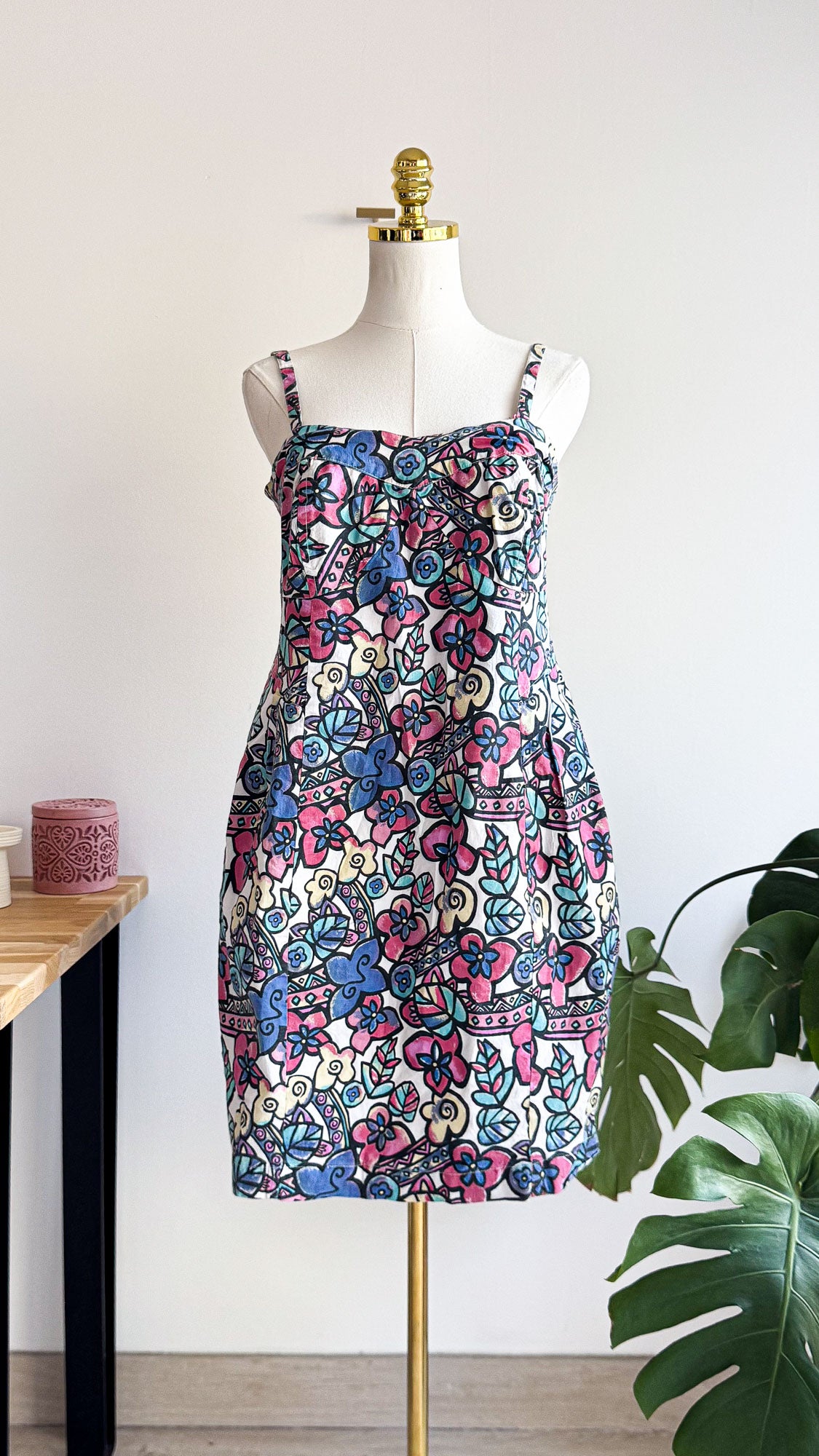 Robe vintage bustier imprimé vitrail 46 - Beth Ditto