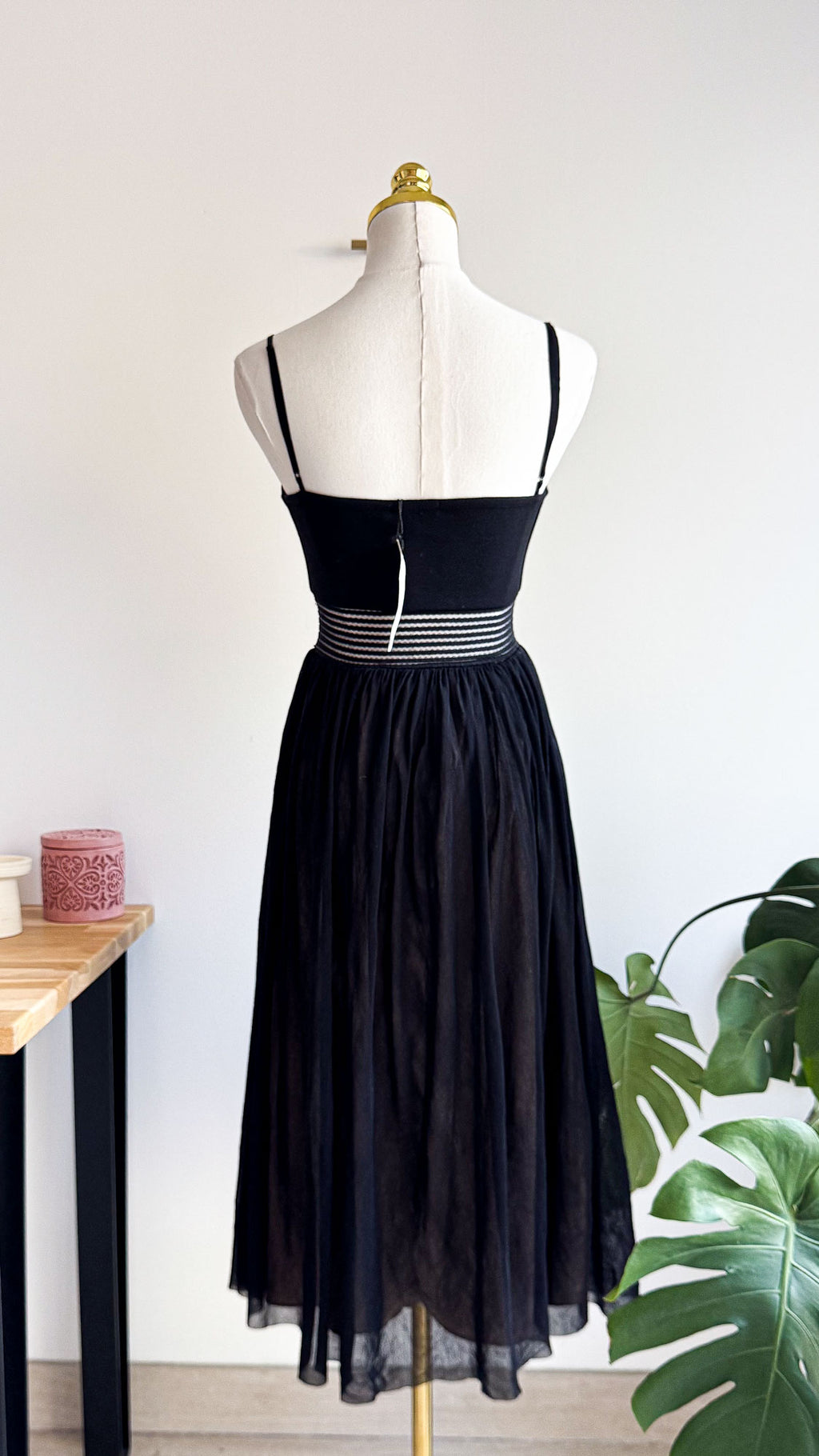 Robe midi taille élastique rayée 38 - Boohoo
