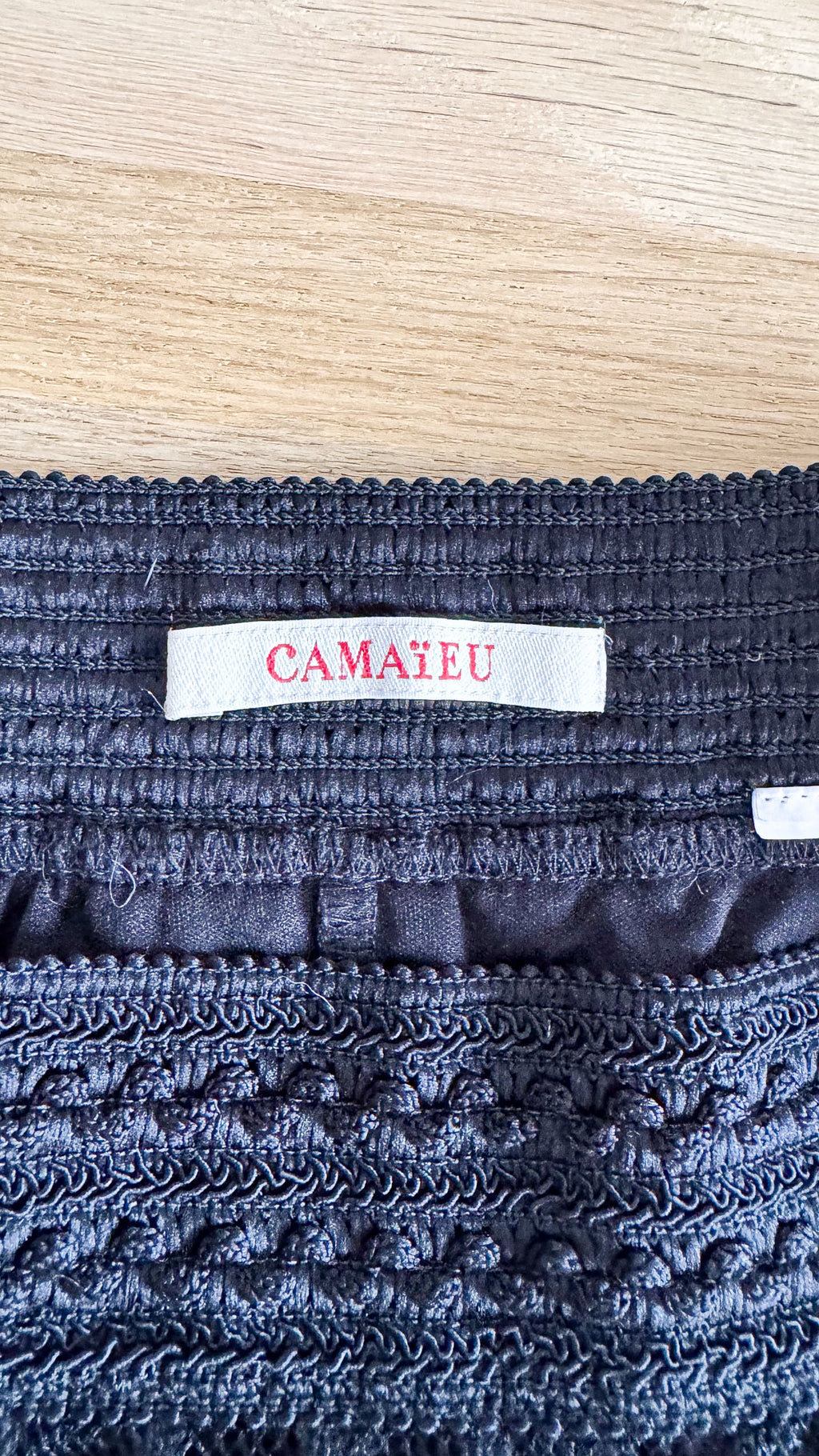 Jupe dentelle crochet évasée festonnée S - Camaïeu