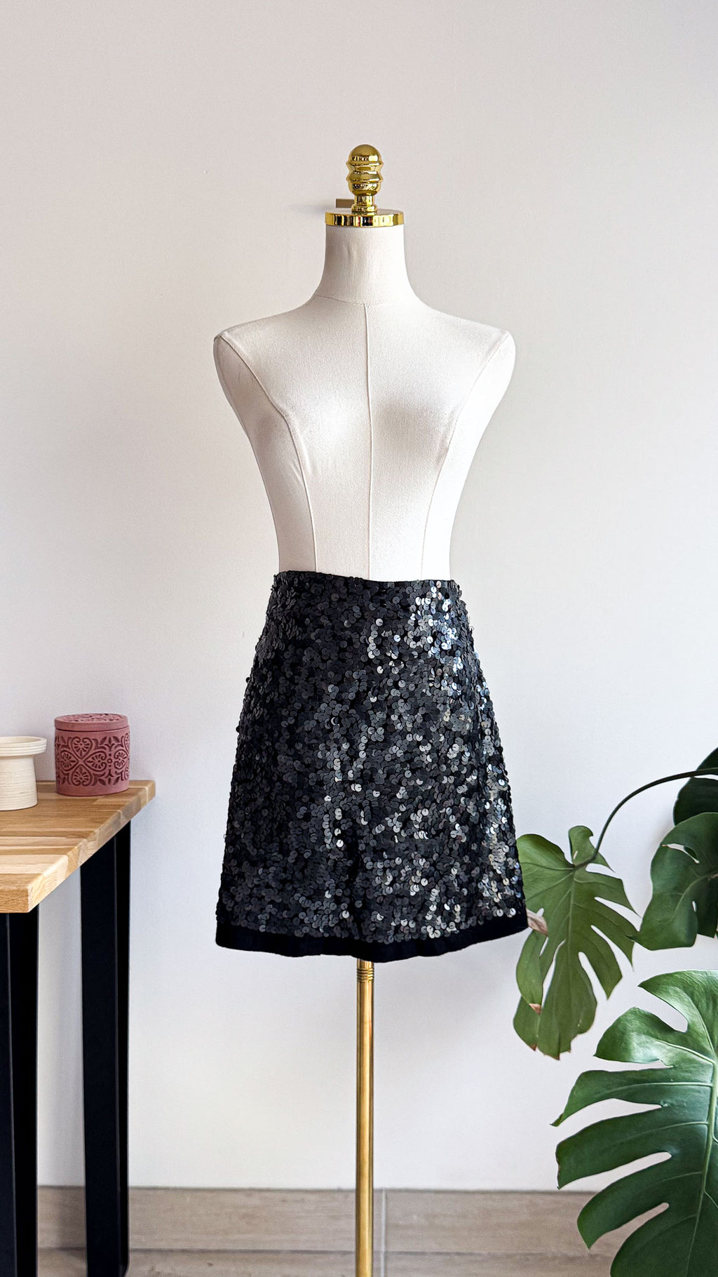 Jupe sequins zip côté mini 42 - La Redoute
