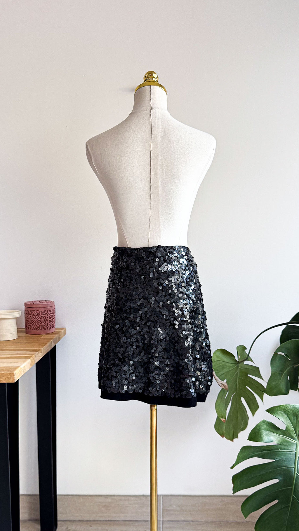 Jupe sequins zip côté mini 42 - La Redoute