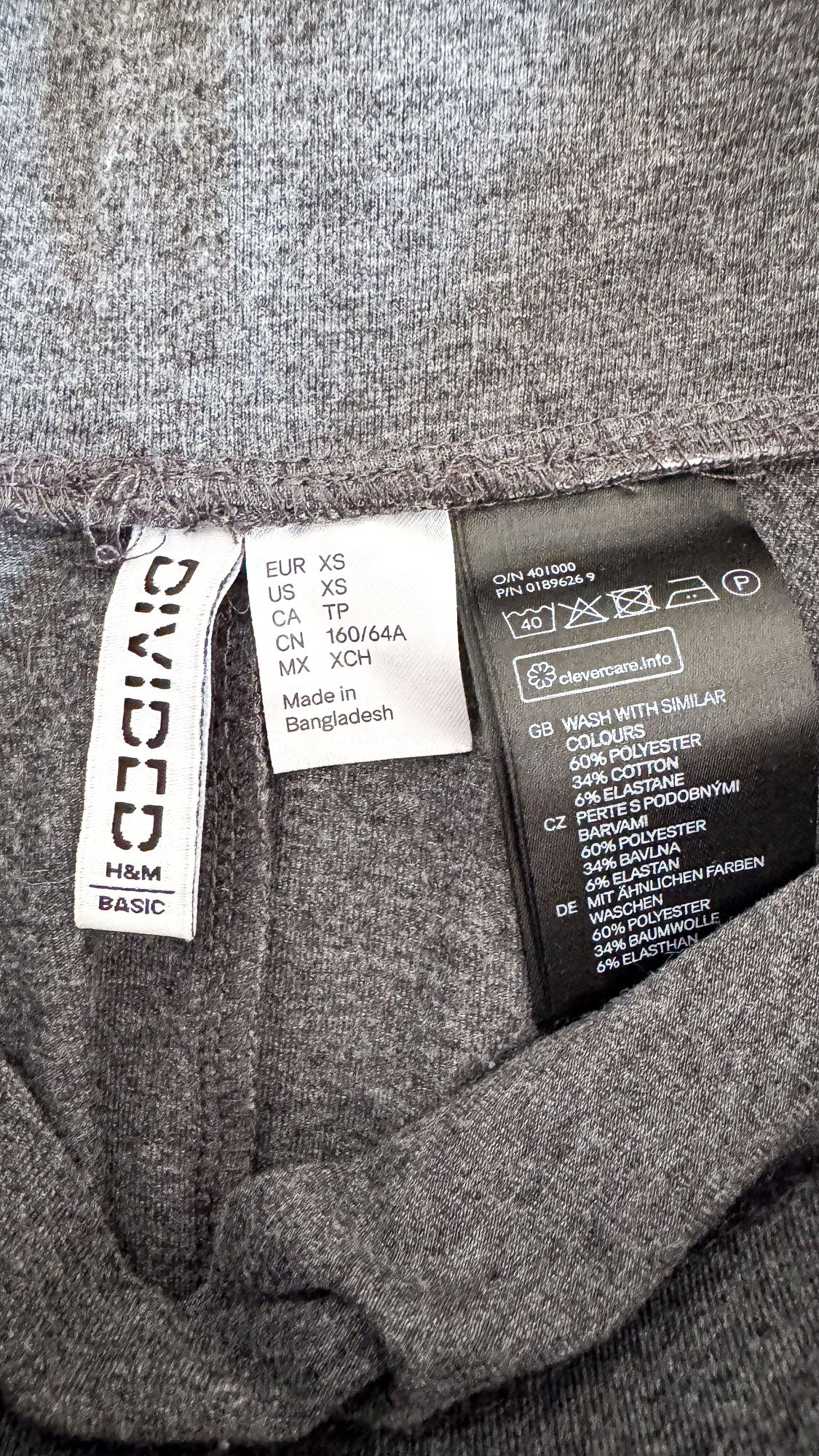 Jupe patineuse grise taille haute XS - H&M Divided