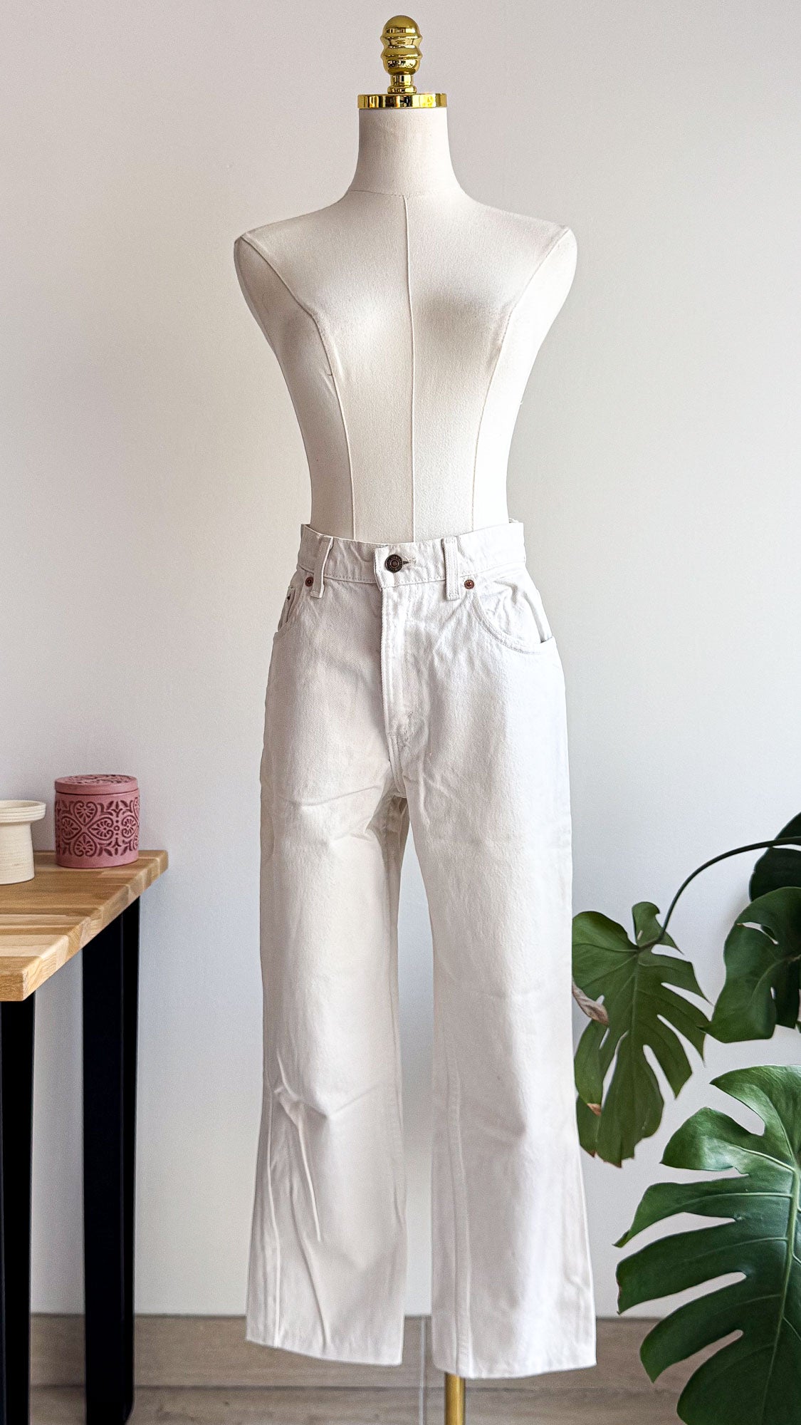 Jean blanc taille haute 550 36 - Levi's