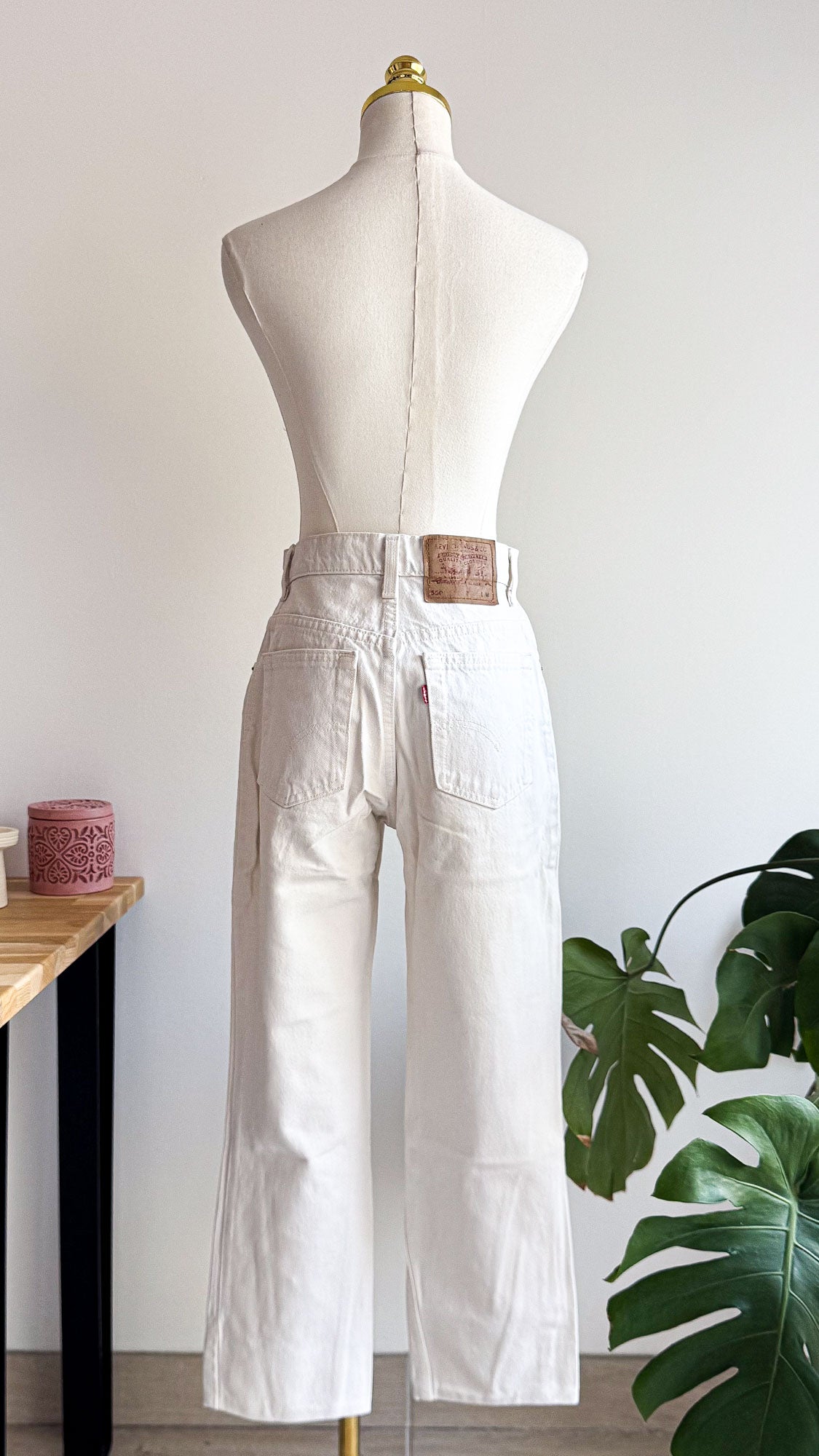 Jean blanc taille haute 550 36 - Levi's