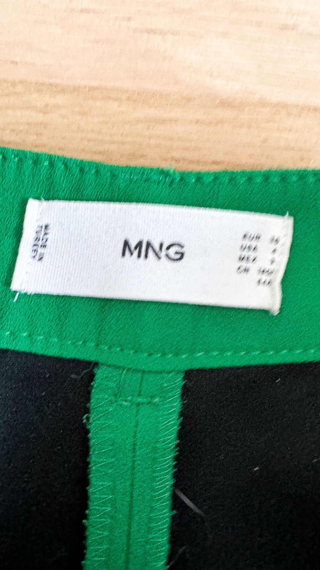 Pantalon vert taille haute plissé large 36 - Mango