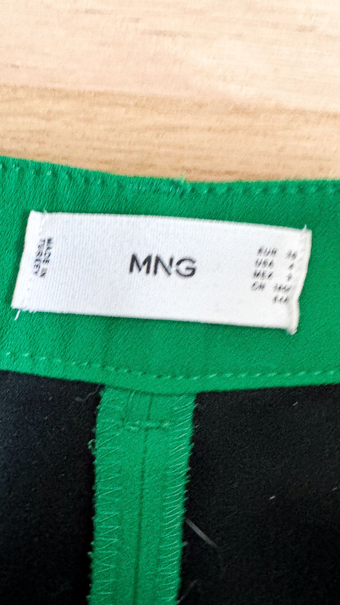 Pantalon vert taille haute plissé large 36 - Mango