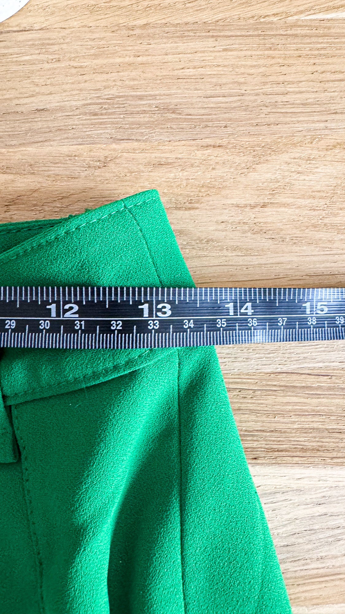 Pantalon vert taille haute plissé large 36 - Mango