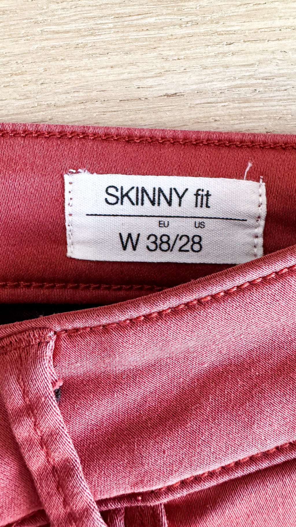 Jean skinny rouge brique W38 - Bonobo