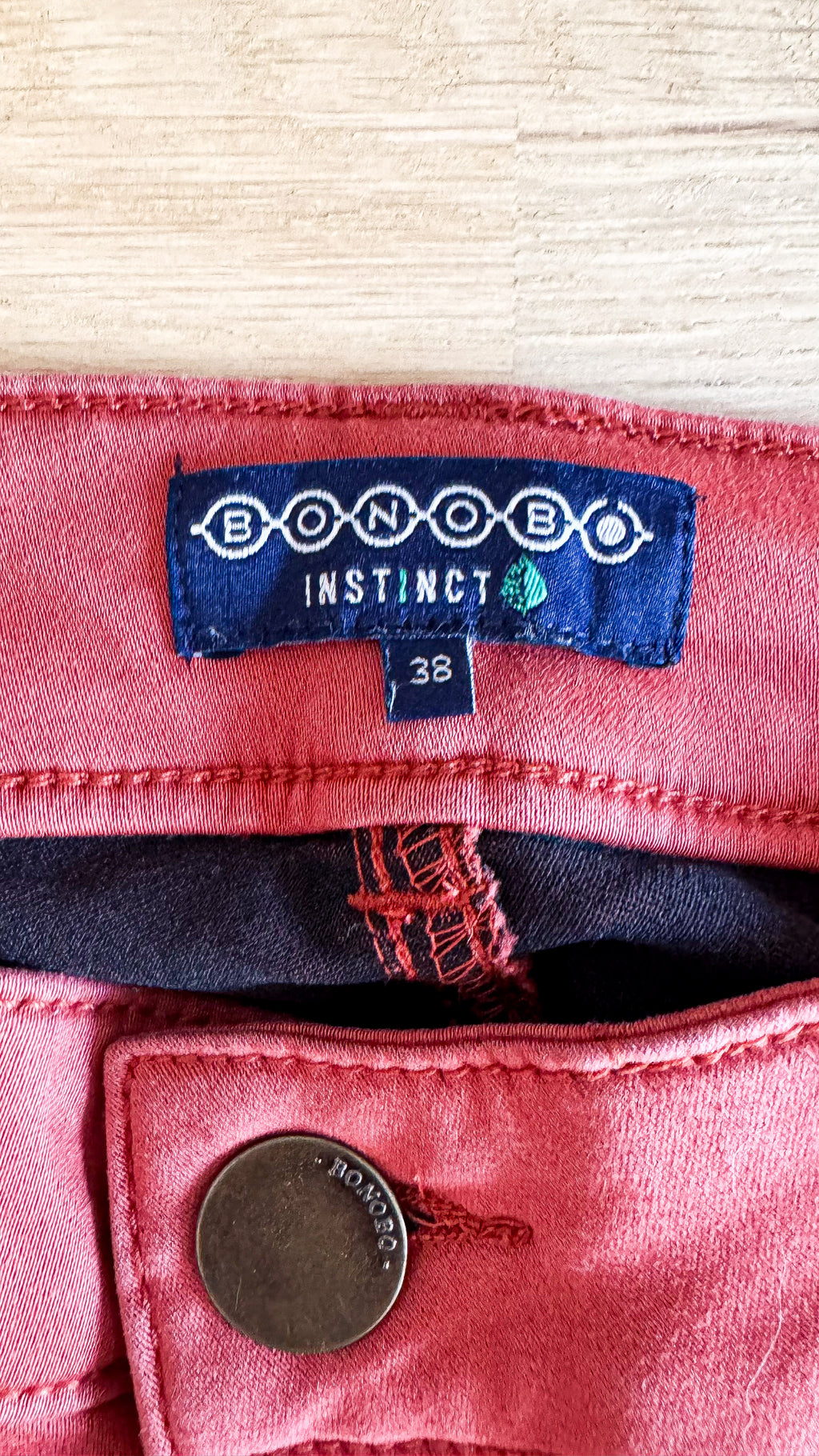 Jean skinny rouge brique W38 - Bonobo