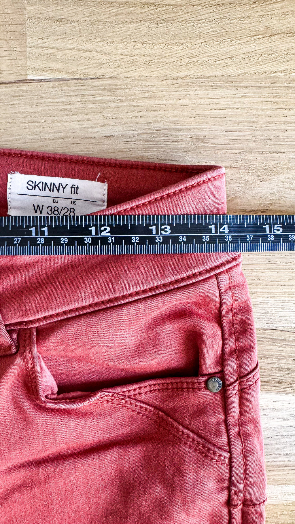 Jean skinny rouge brique W38 - Bonobo