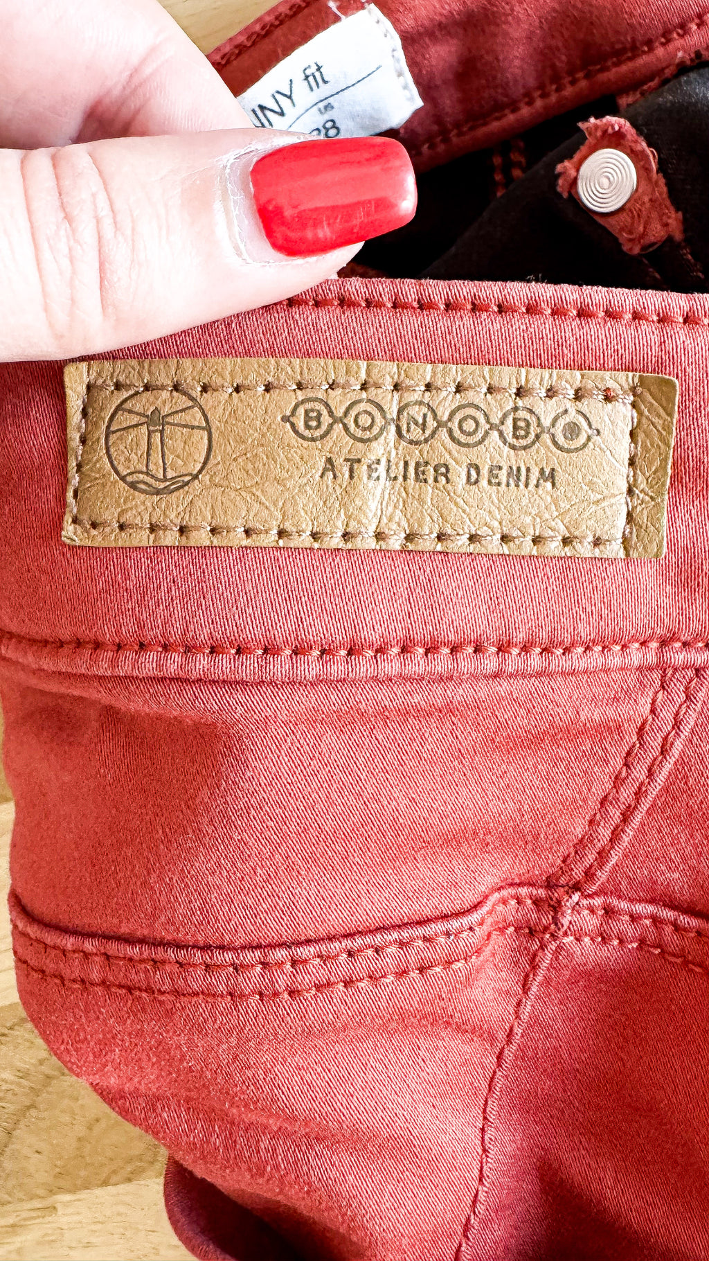 Jean skinny rouge brique W38 - Bonobo