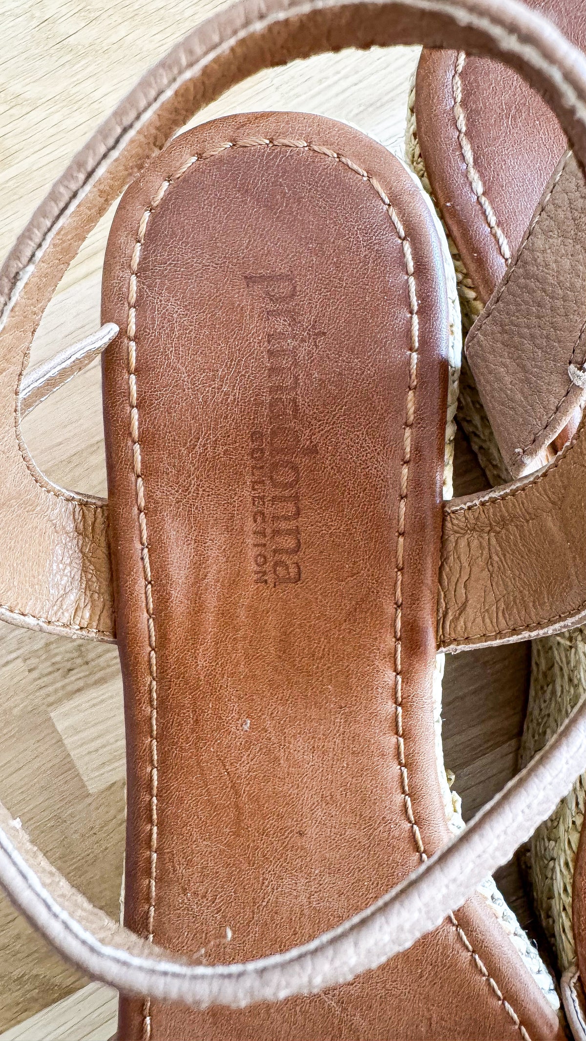 Sandales cuir cognac plateforme tressée 38 - PrimaDonna