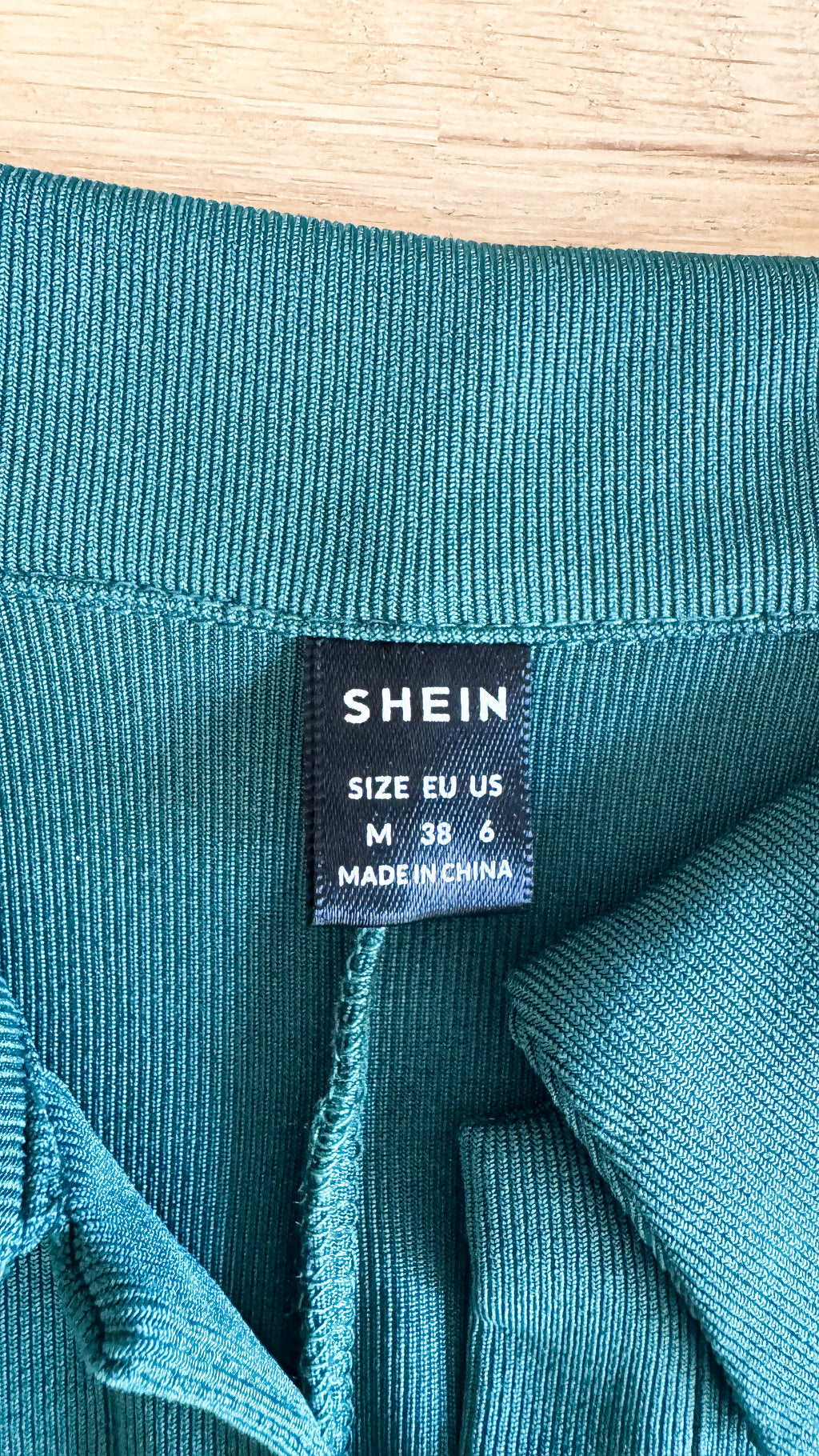 Robe polo longue vert émeraude M - Shein
