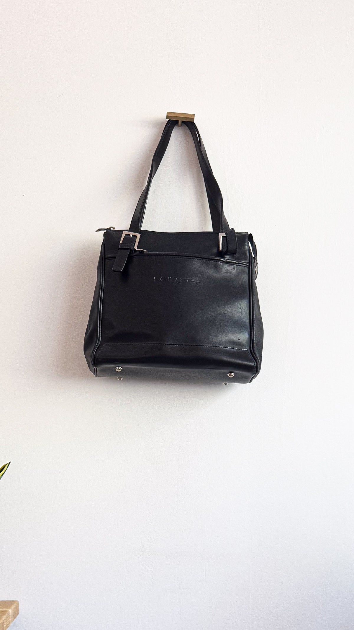 Sac à main Lancaster noir cuir Made in France