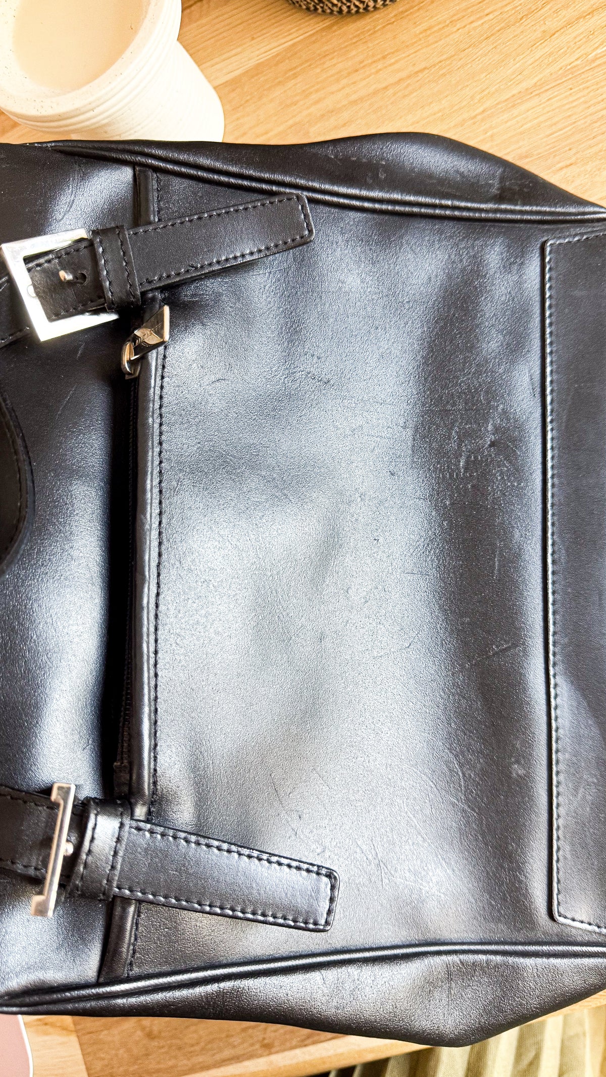 Sac à main Lancaster noir cuir Made in France