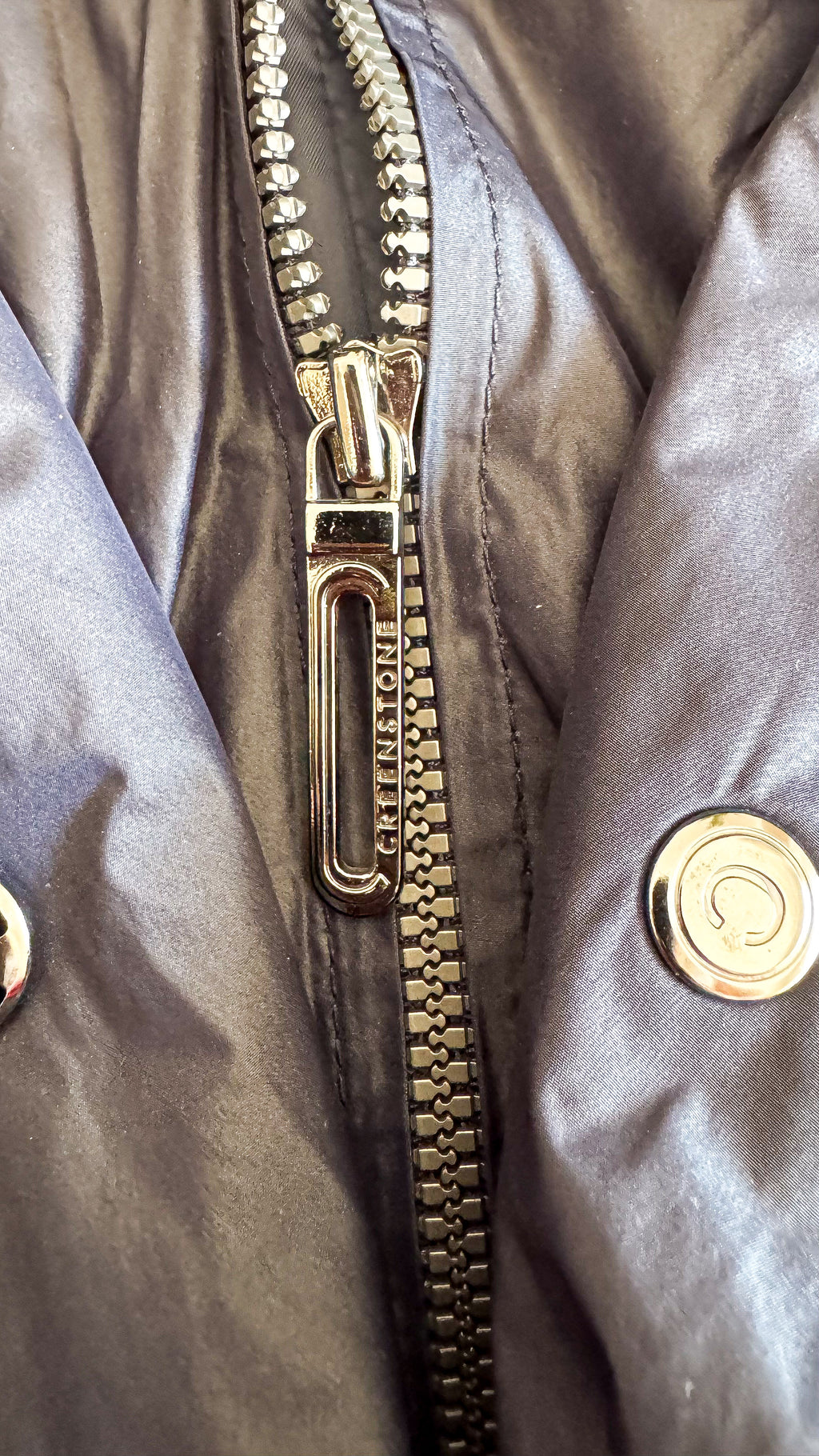 Imperméable long Creenstone bleu marine volanté 36