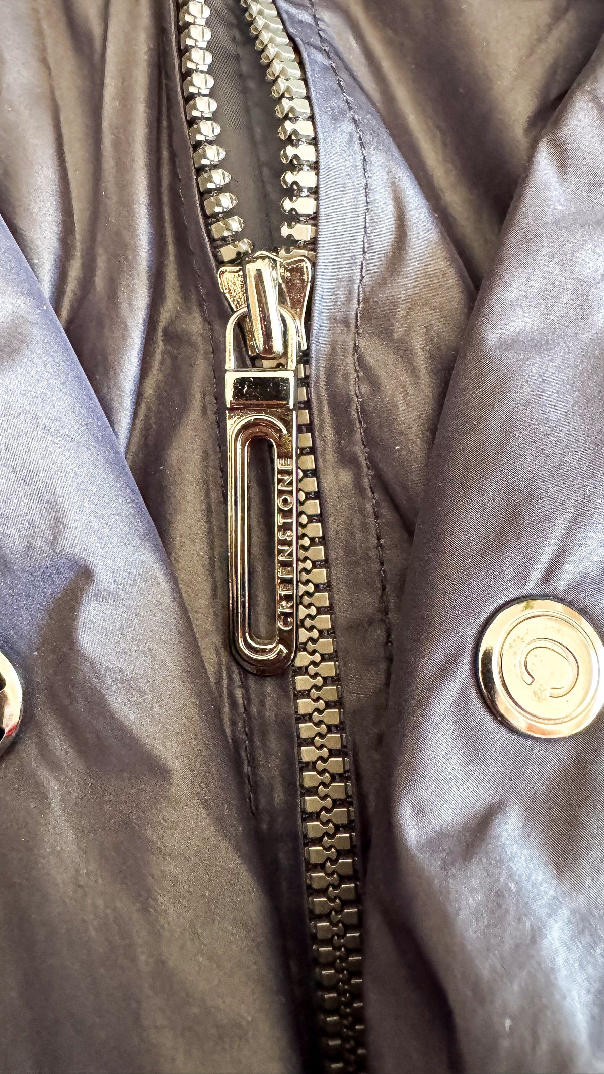 Imperméable long Creenstone bleu marine volanté 36