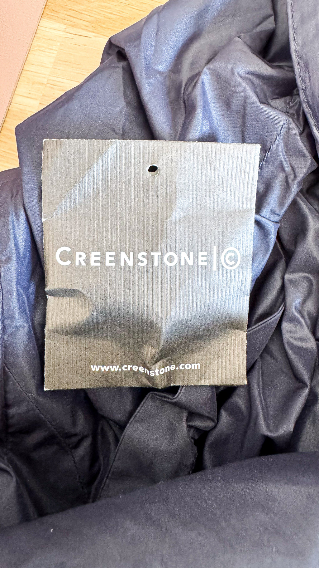 Imperméable long Creenstone bleu marine volanté 36