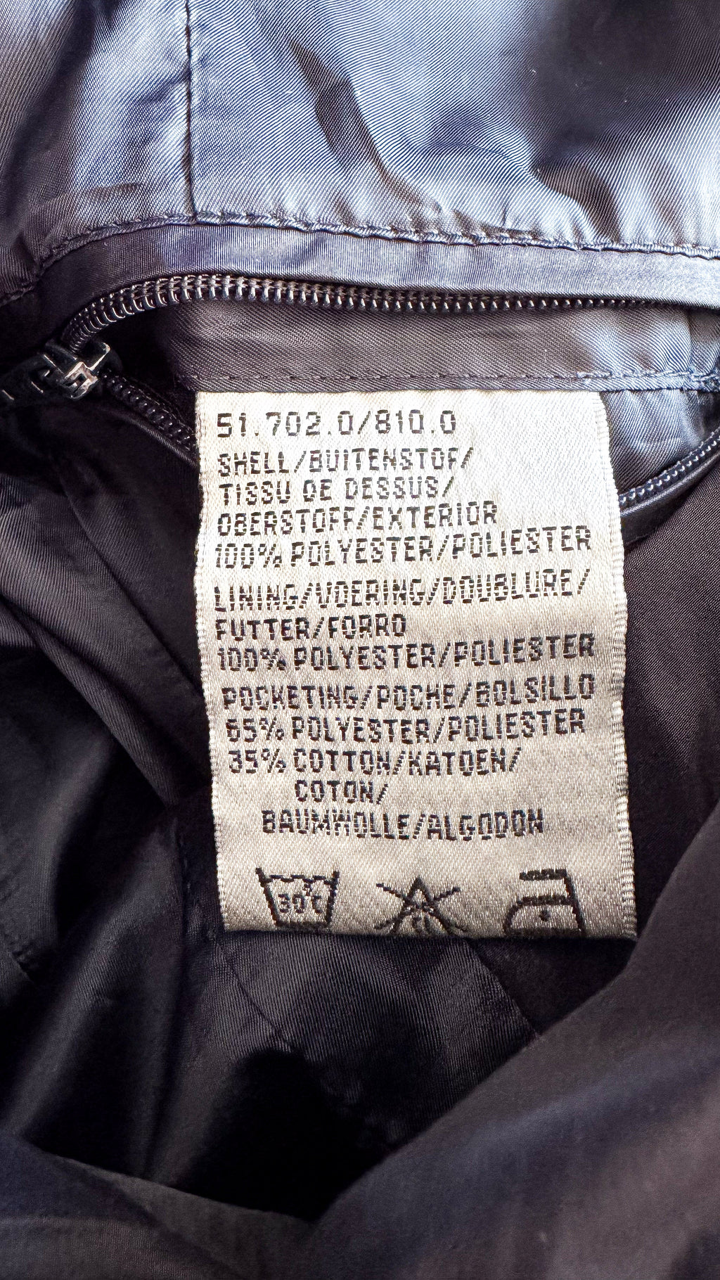 Imperméable long Creenstone bleu marine volanté 36