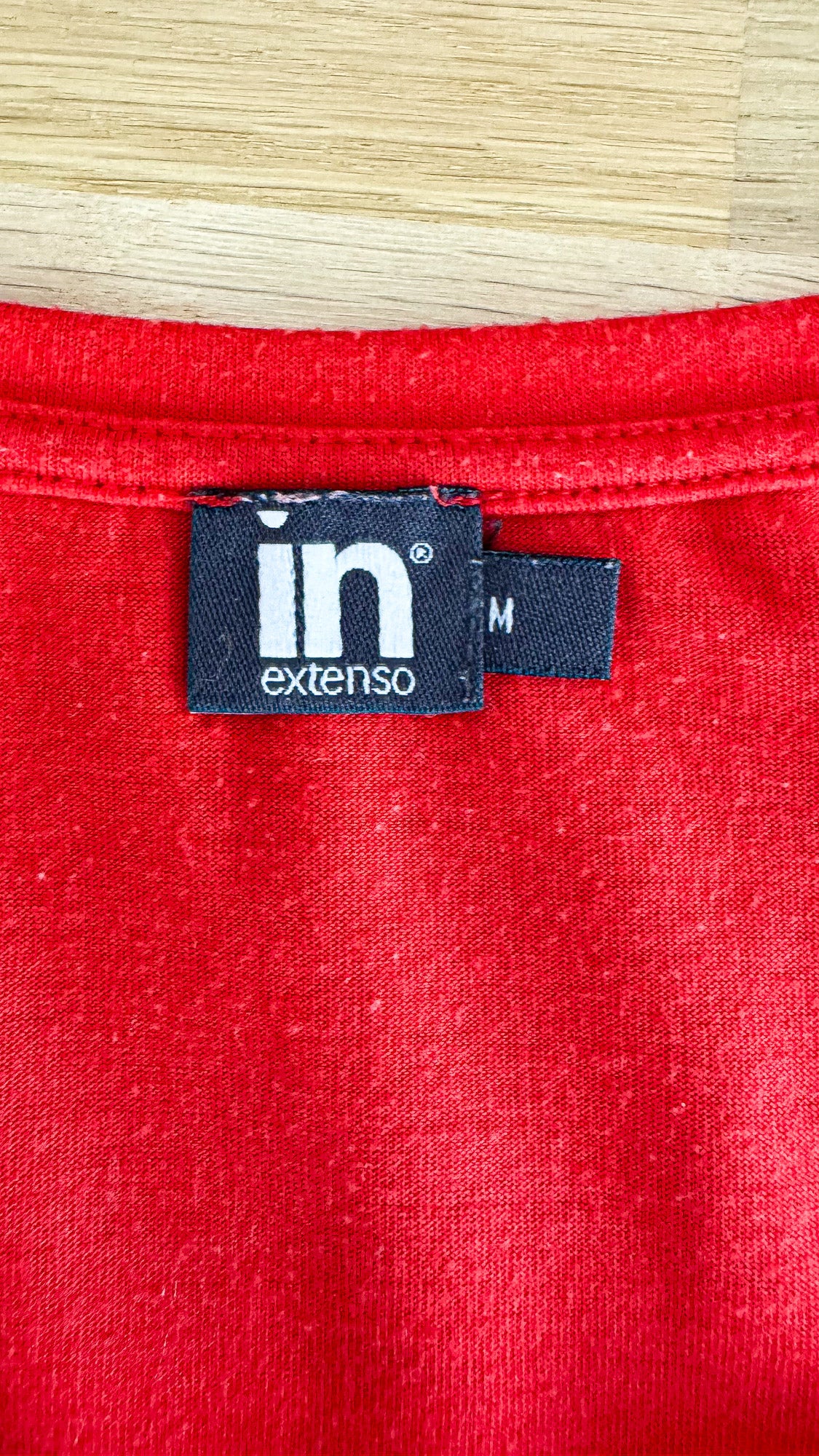 T-shirt rouge femme In Extenso imprimé 76 doré taille M