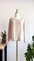 Blouse beige Made in Italy manches chauve-souris taille S/M