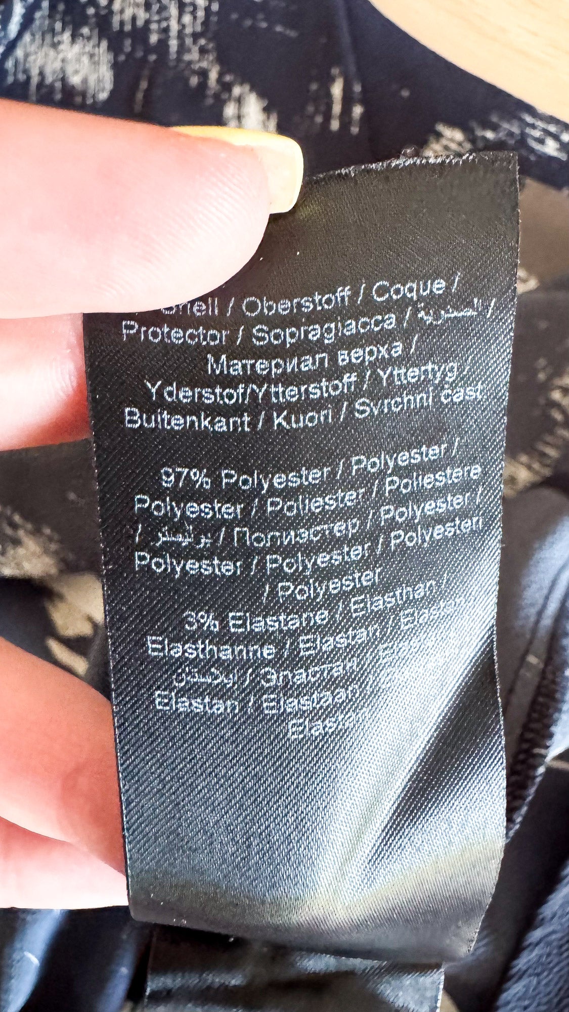 Blouse ICHI noire imprimée écru taille M manches longues
