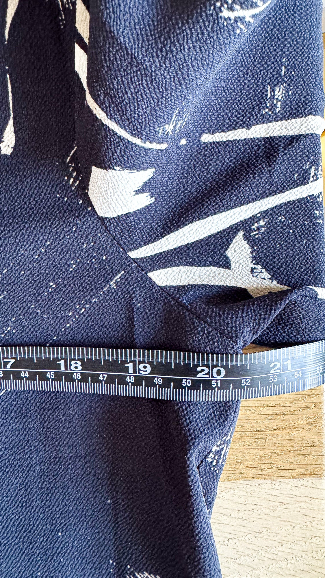 Blouse ICHI noire imprimée écru taille M manches longues