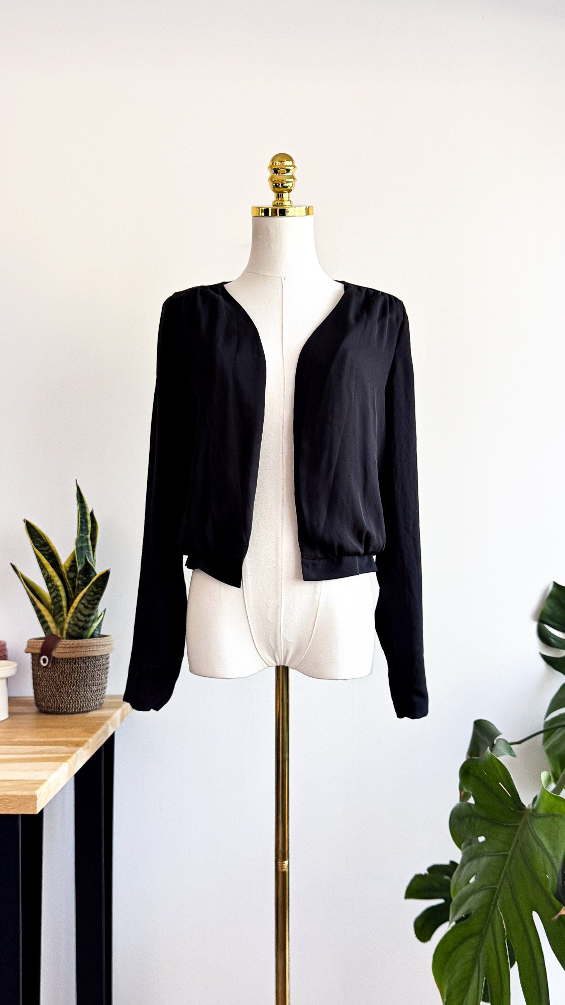 Veste légère ouverte Cache Cache noire femme taille S mi-saison