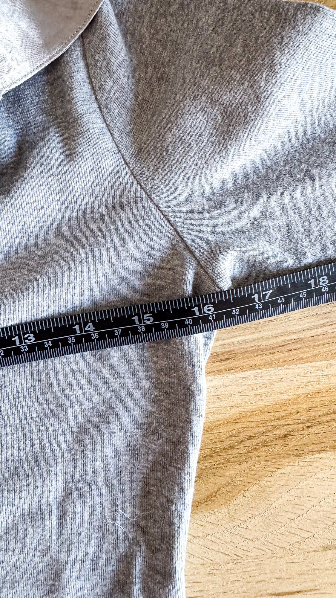 Haut polo Esprit gris col satiné manches longues taille S