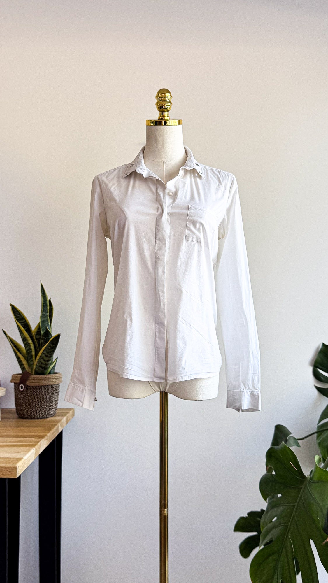 Chemise blanche IKKS Women femme coton taille 40 détails œillets