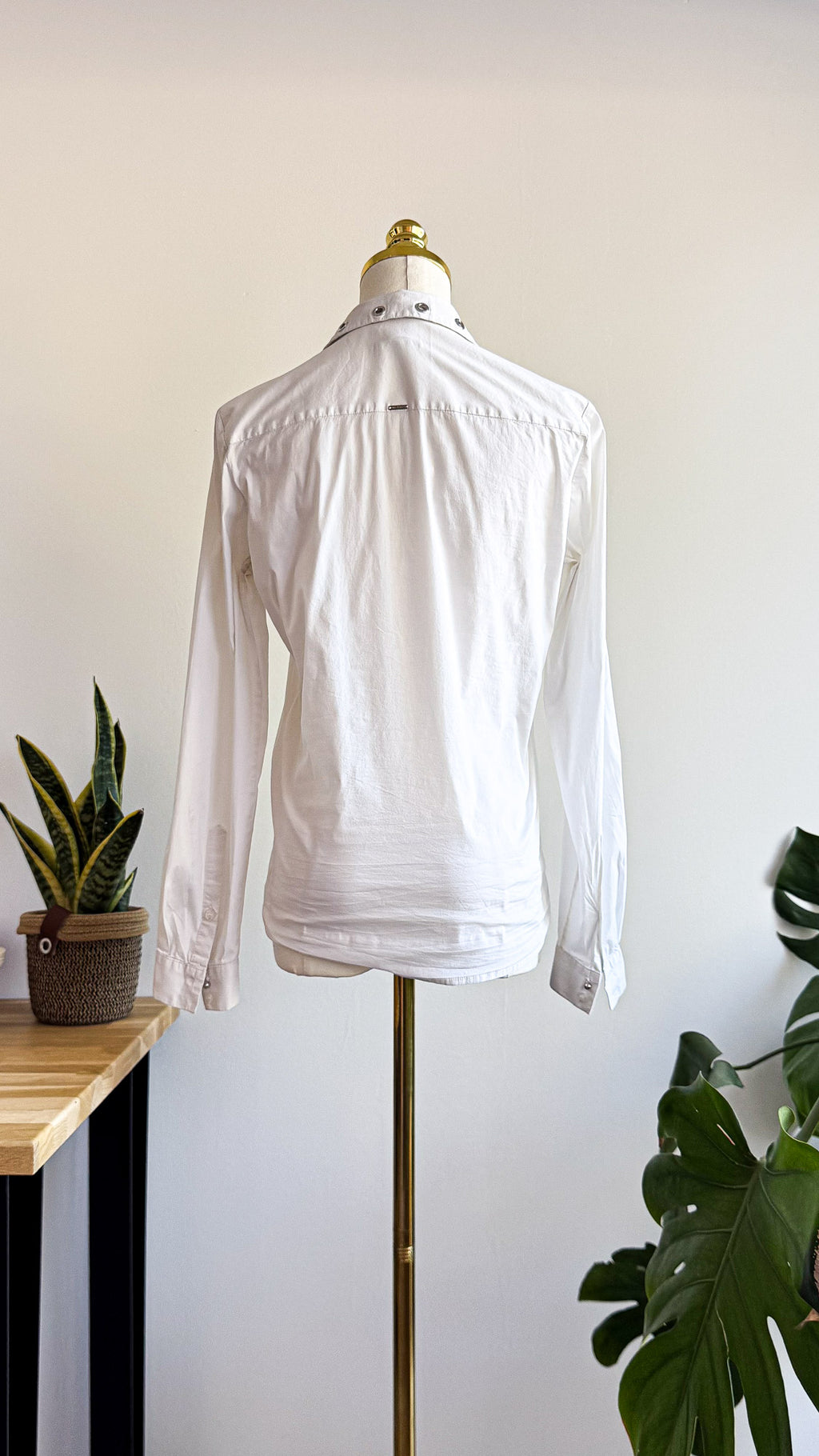 Chemise blanche IKKS Women femme coton taille 40 détails œillets
