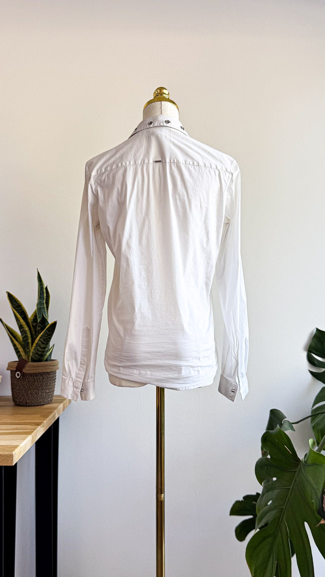 Chemise blanche IKKS Women femme coton taille 40 détails œillets