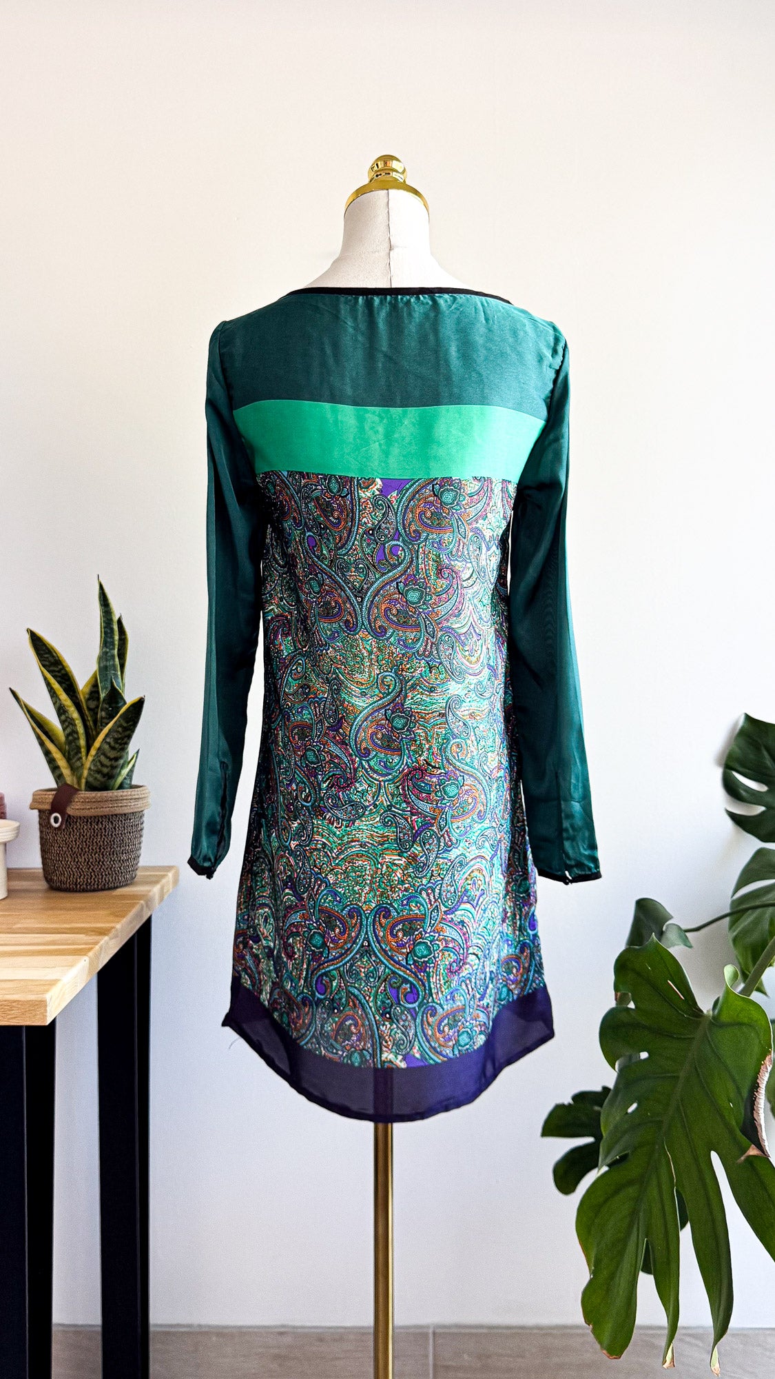 Robe bohème imprimé cachemire S - Inbdue Woman