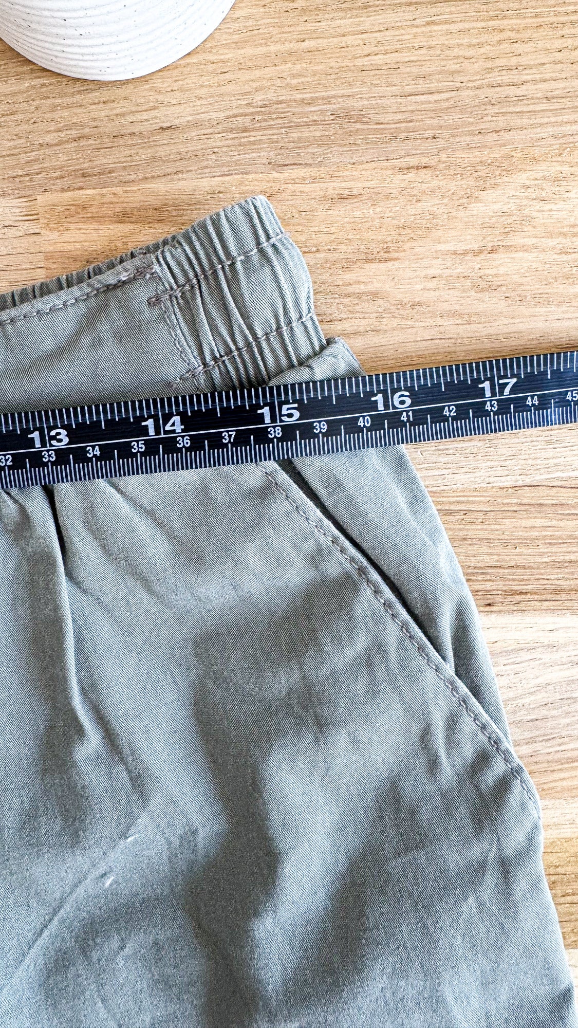 Short kaki fluide cordon taille haute 38 - In Extenso