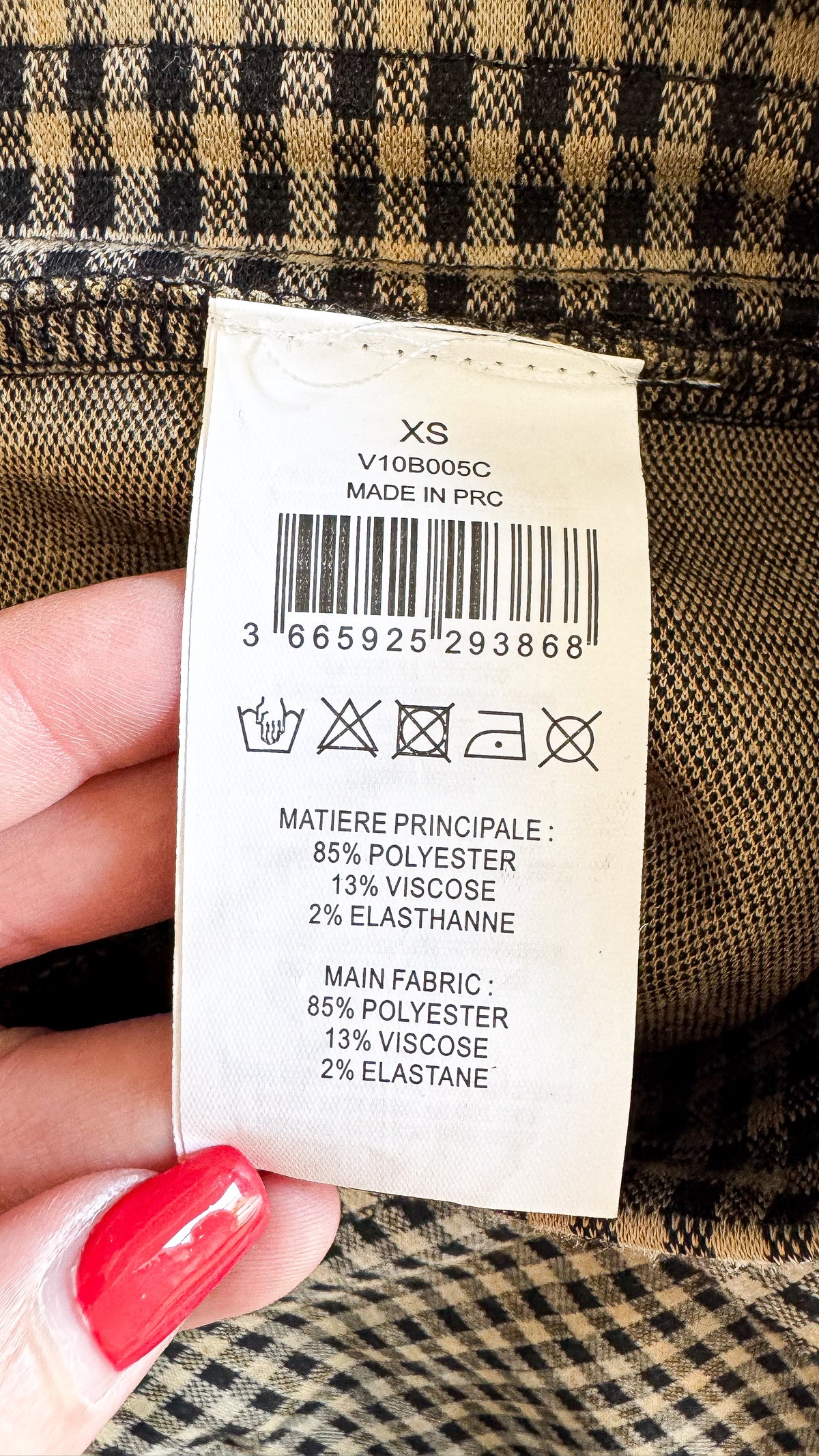 Pantalon carreaux large taille haute XS - Les Petites Bombes