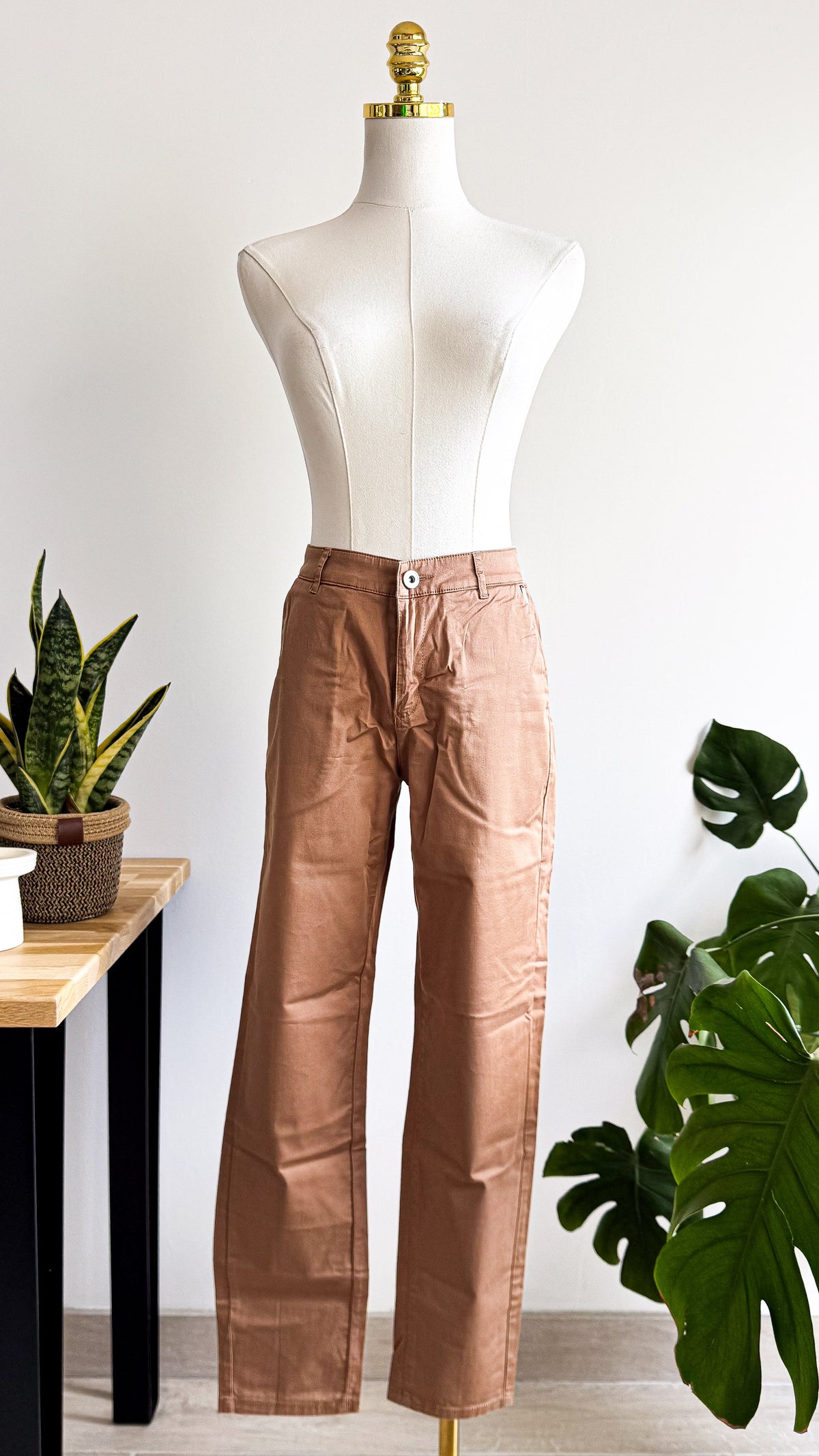Chino marron coupe droite 36 - Carla Simoni