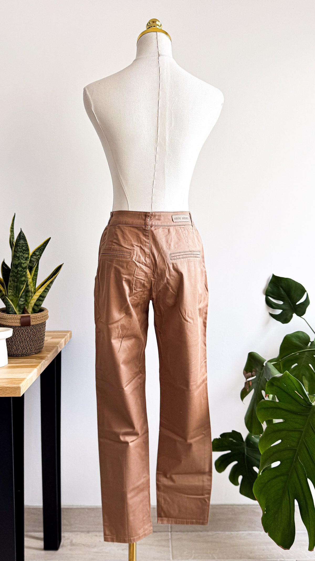 Chino marron coupe droite 36 - Carla Simoni