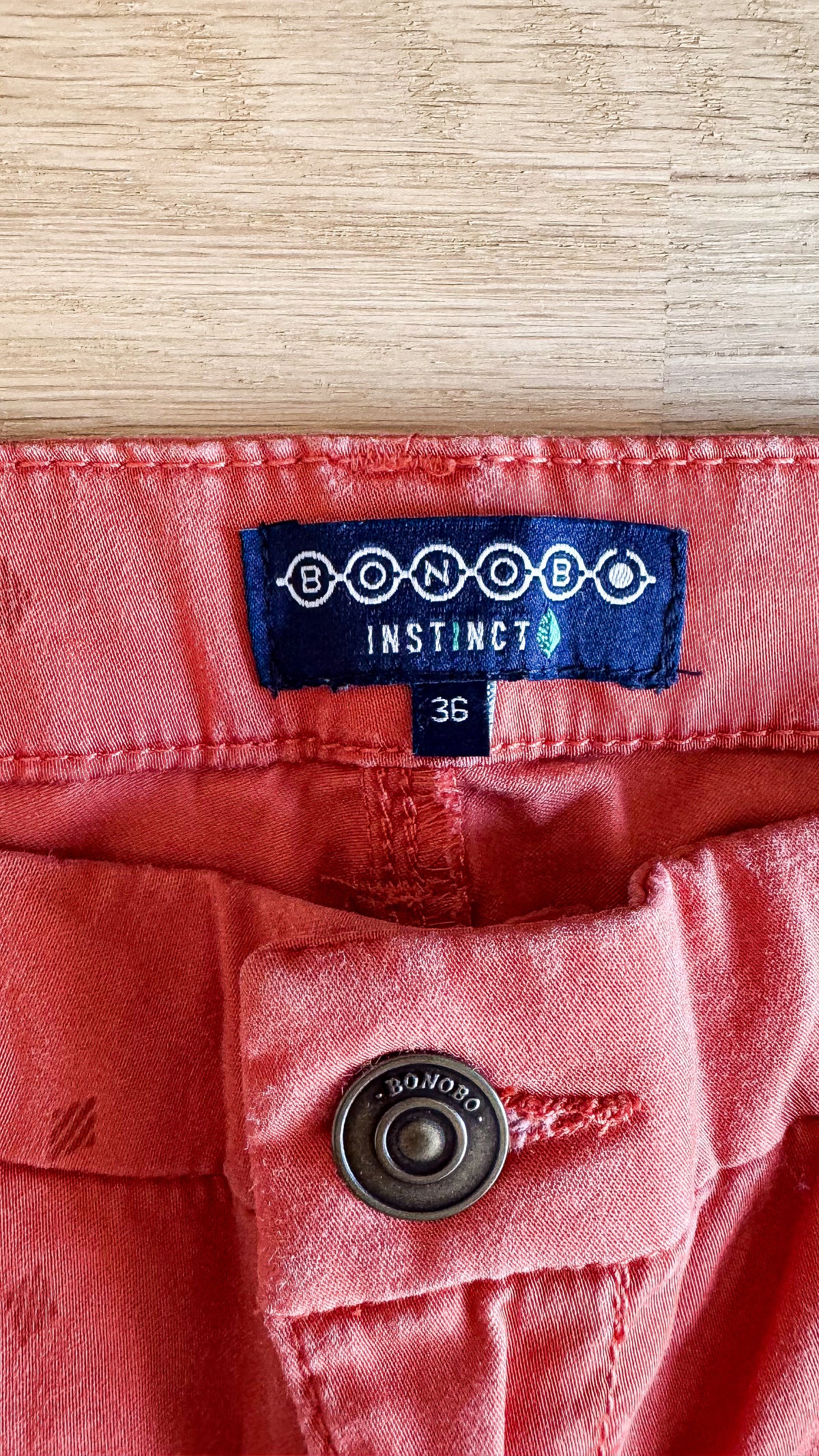 Chino corail imprimé discret 36 - Bonobo