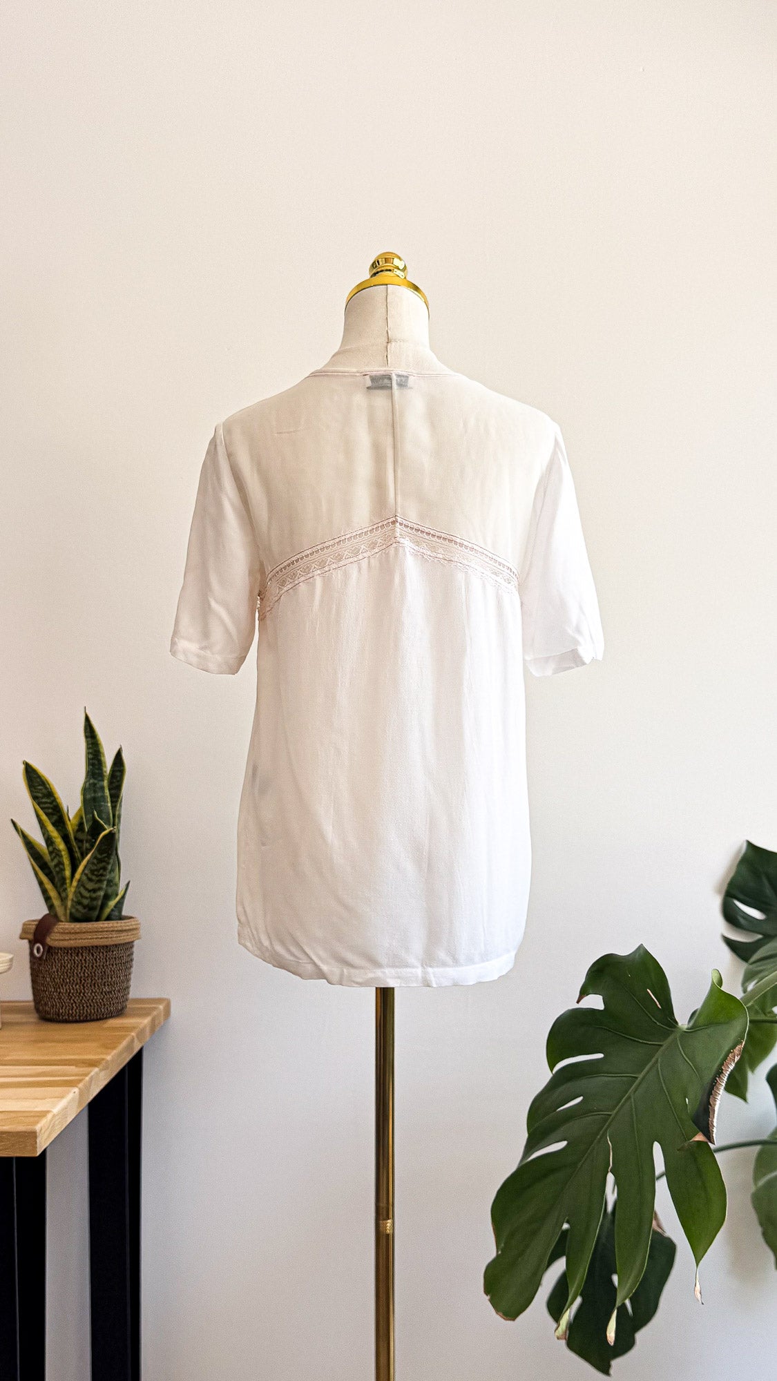 Blouse blanche Sandro dentelle viscose taille 1