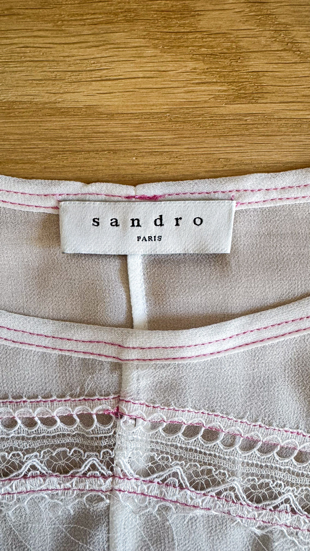 Blouse blanche Sandro dentelle viscose taille 1