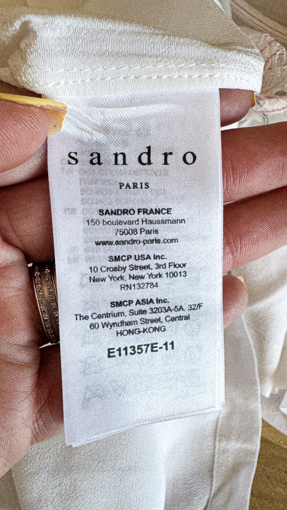Blouse blanche Sandro dentelle viscose taille 1