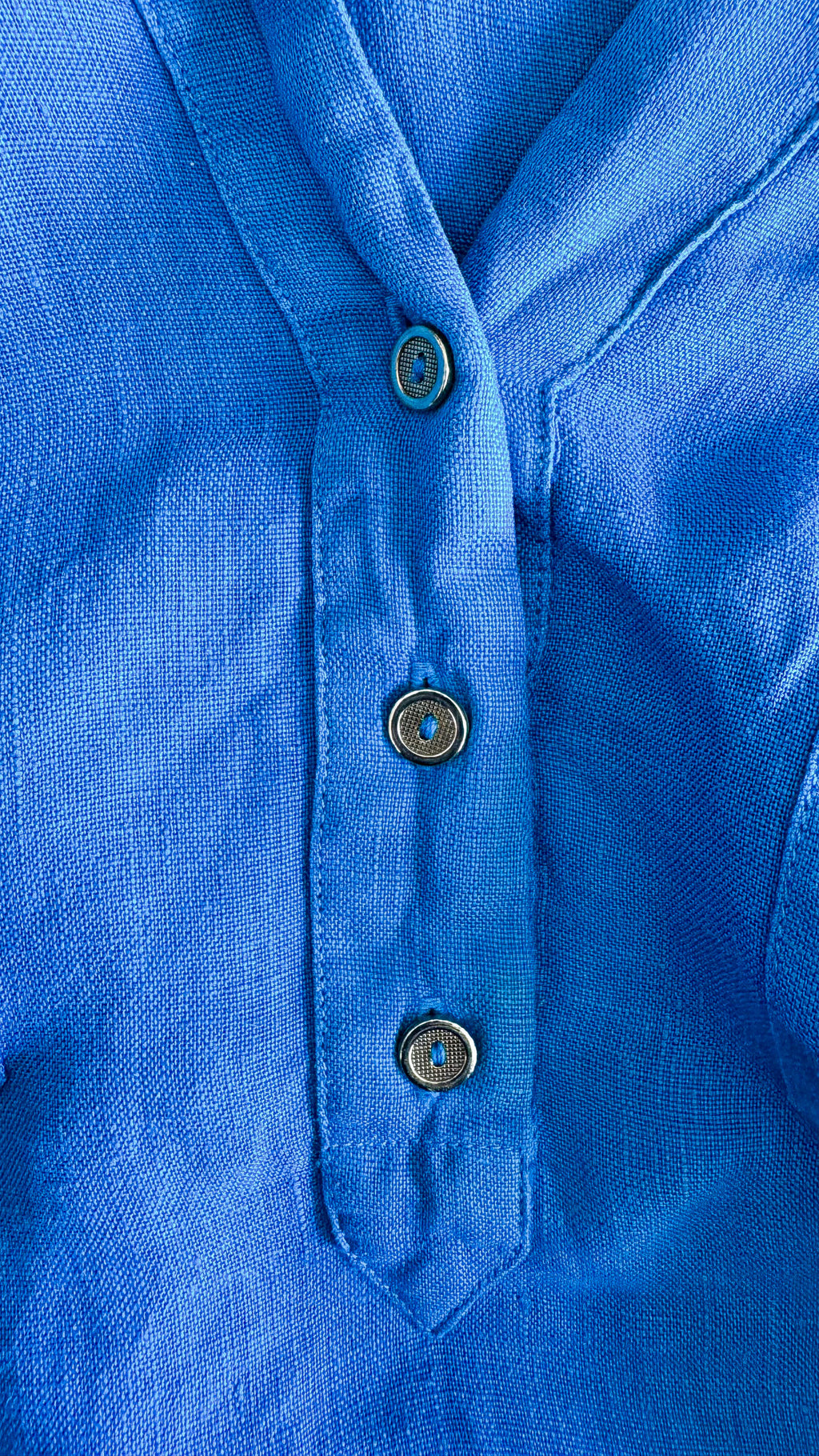Chemise en lin bleu Zara taille S