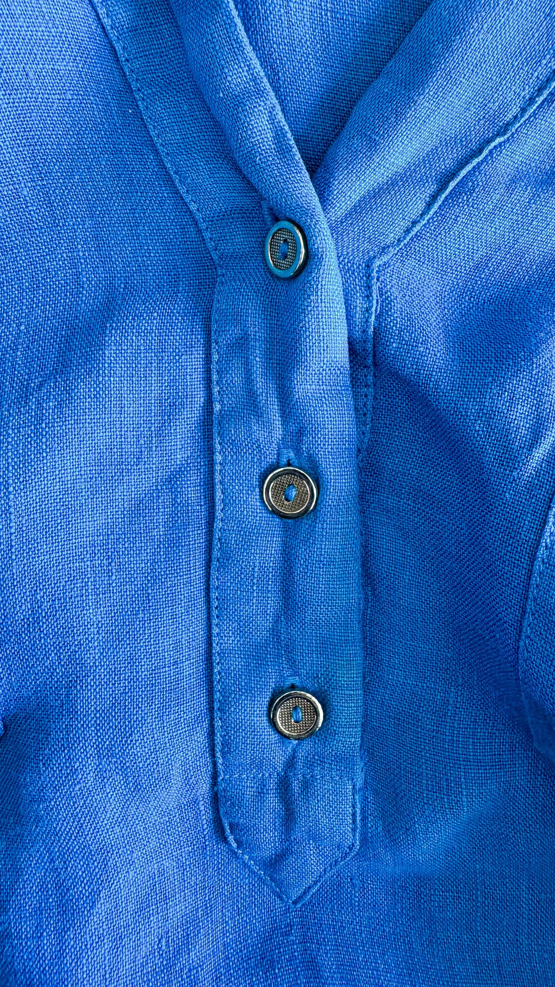 Chemise en lin bleu Zara taille S