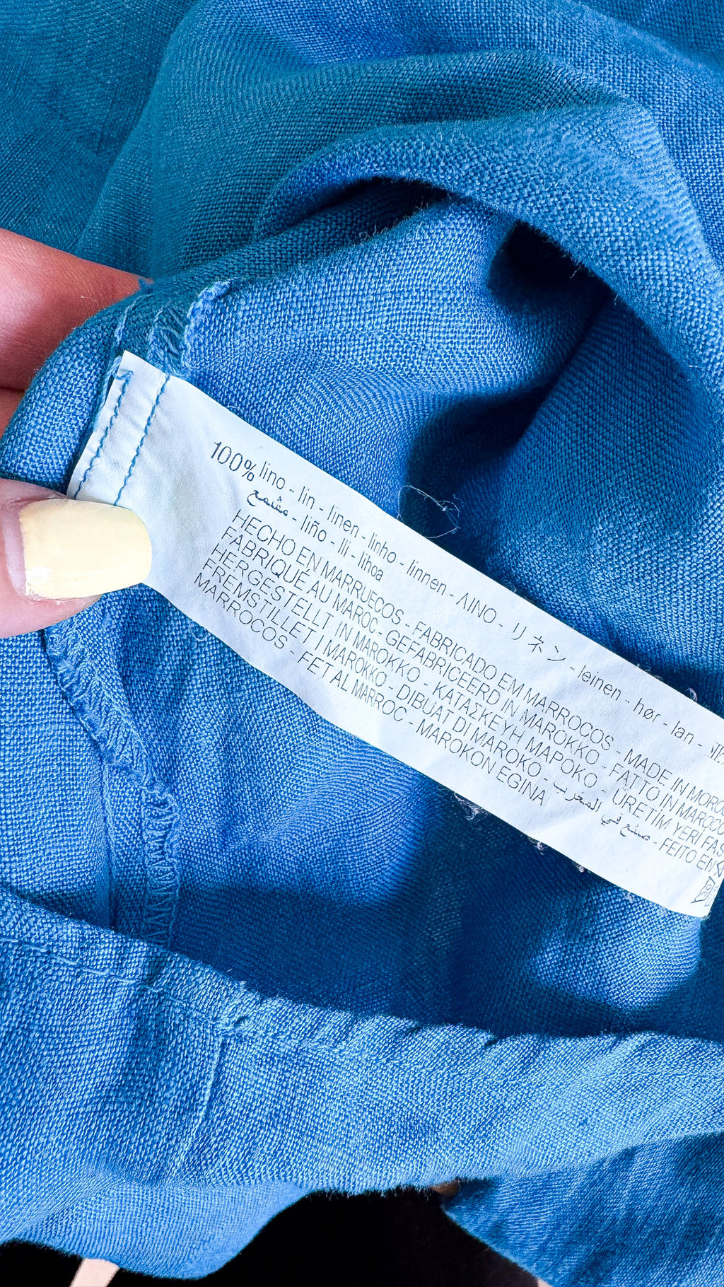 Chemise en lin bleu Zara taille S