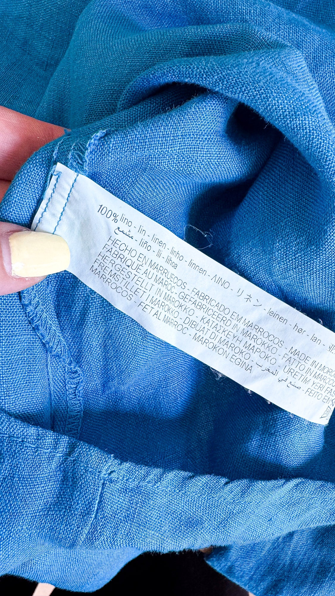 Chemise en lin bleu Zara taille S