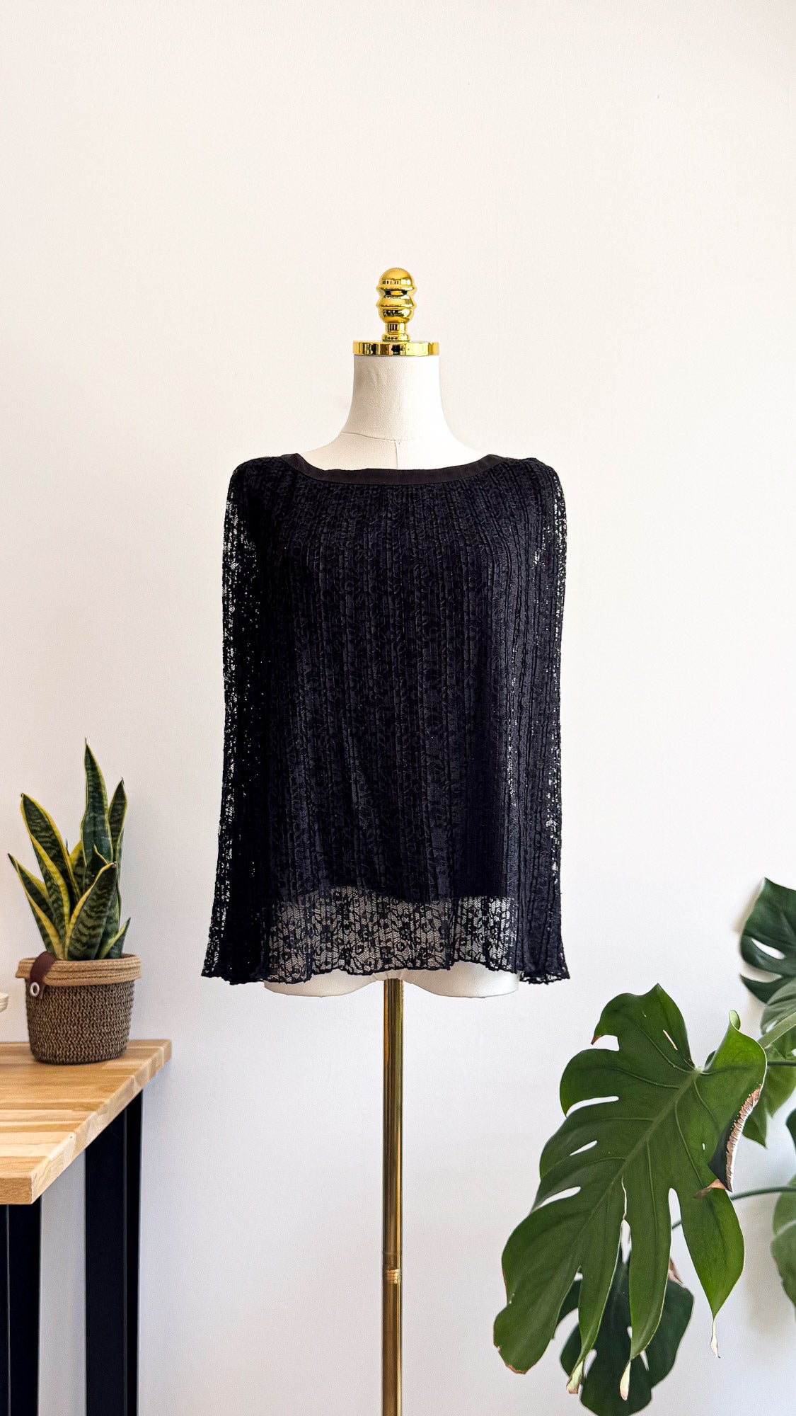 Blouse dentelle noire Comptoir des Cotonniers taille 36