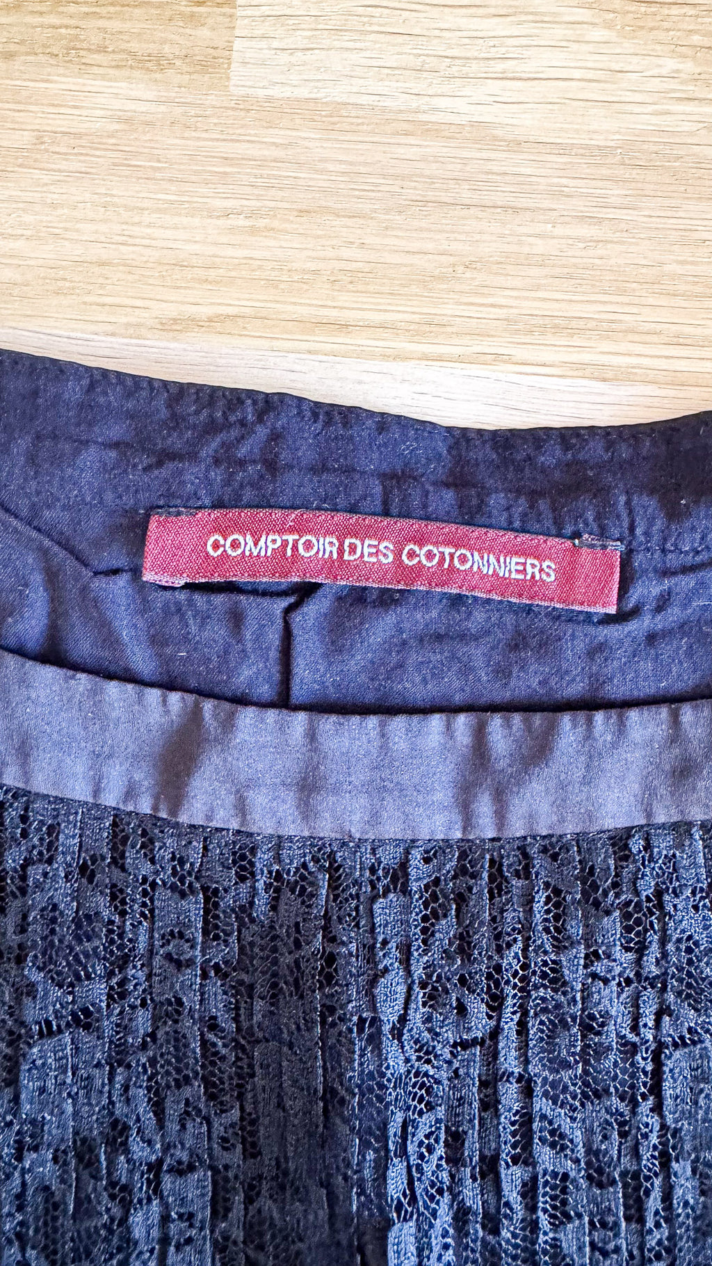 Blouse dentelle noire Comptoir des Cotonniers taille 36