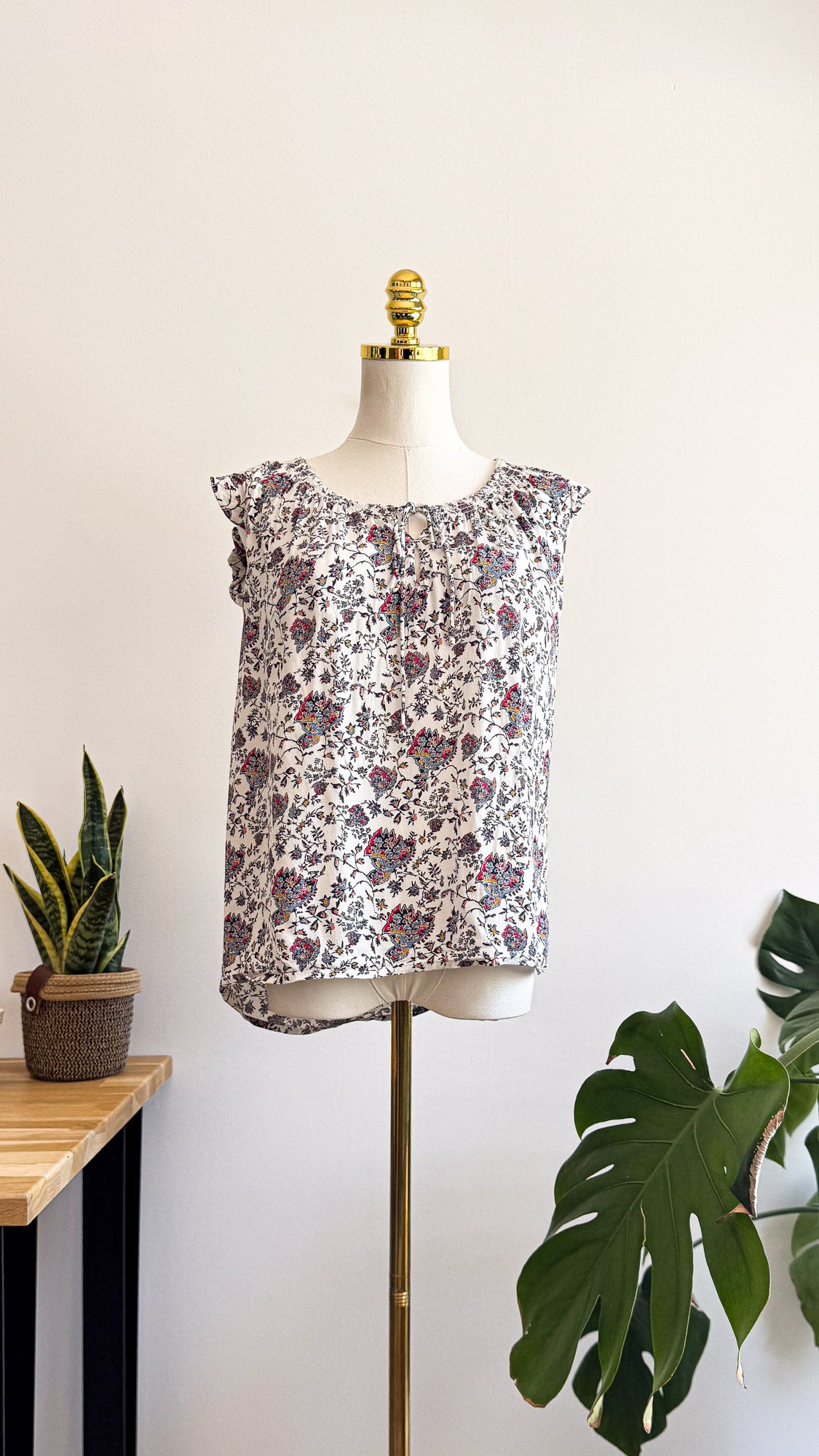 Blouse fleurie Comptoir des Cotonniers écrue imprimée taille 38