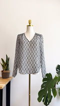 Blouse Comptoir des Cotonniers noir et blanc imprimé graphique taille 36